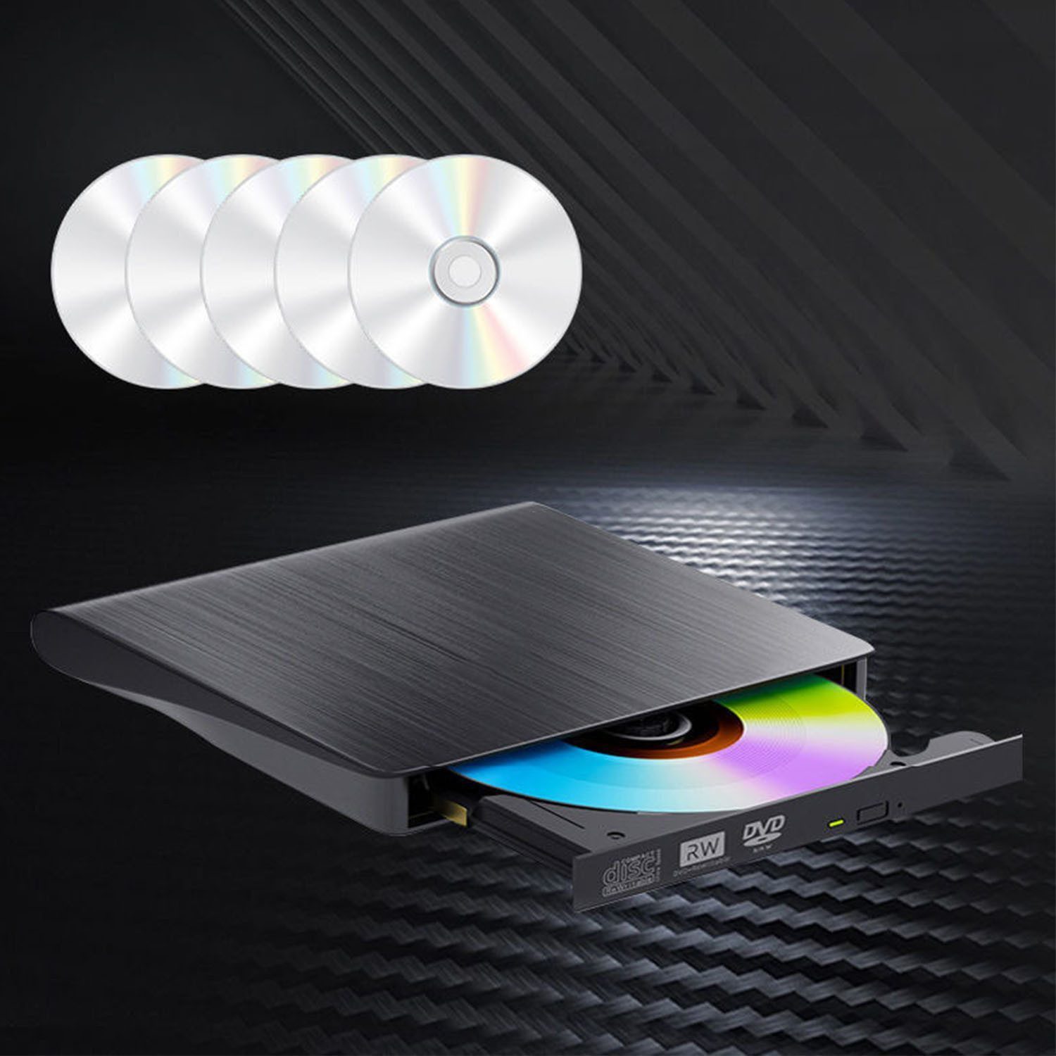 FELIXLEO Externes DVD Laufwerk USB 3.0 CD DVD RW Brenner DVD-Brenner DVD-Brenner