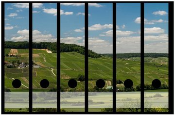 Wallario Etiketten Panoramablick über die Champagne, Ordnerrücken-Sticker in verschiedenen Ausführungen