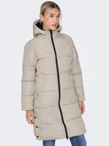 mit PUFFER Kapuze ONLY LONG Steppmantel pumice COAT ONLAMANDA stone