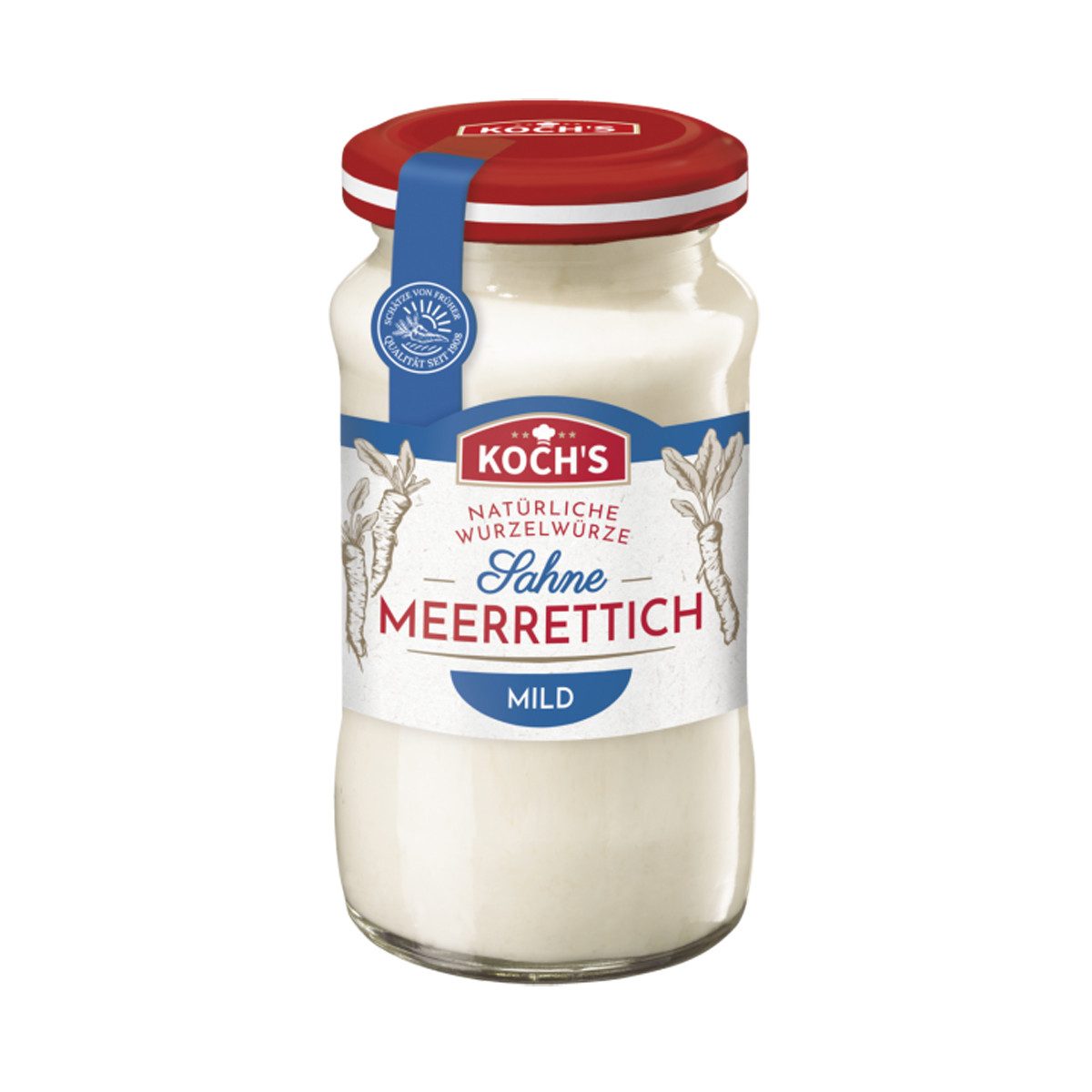 Homann Saucen, Kochs Sahnemeerrettich cremig mild servierfertig im Glas 135g