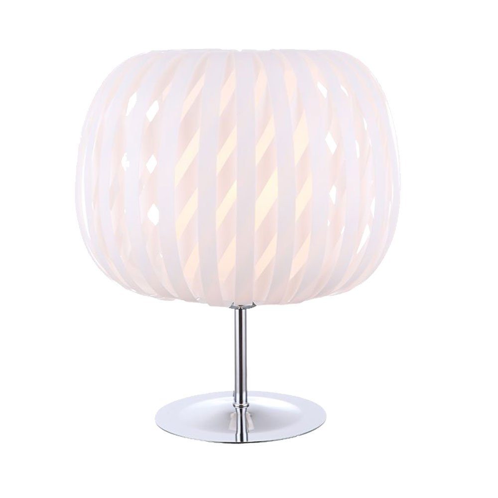 etc-shop Tischleuchte, Leuchtmittel nicht Weiß Chrom Kugel-Design inklusive, Tischleuchte 30 Wohnzimmer cm Tischlampe