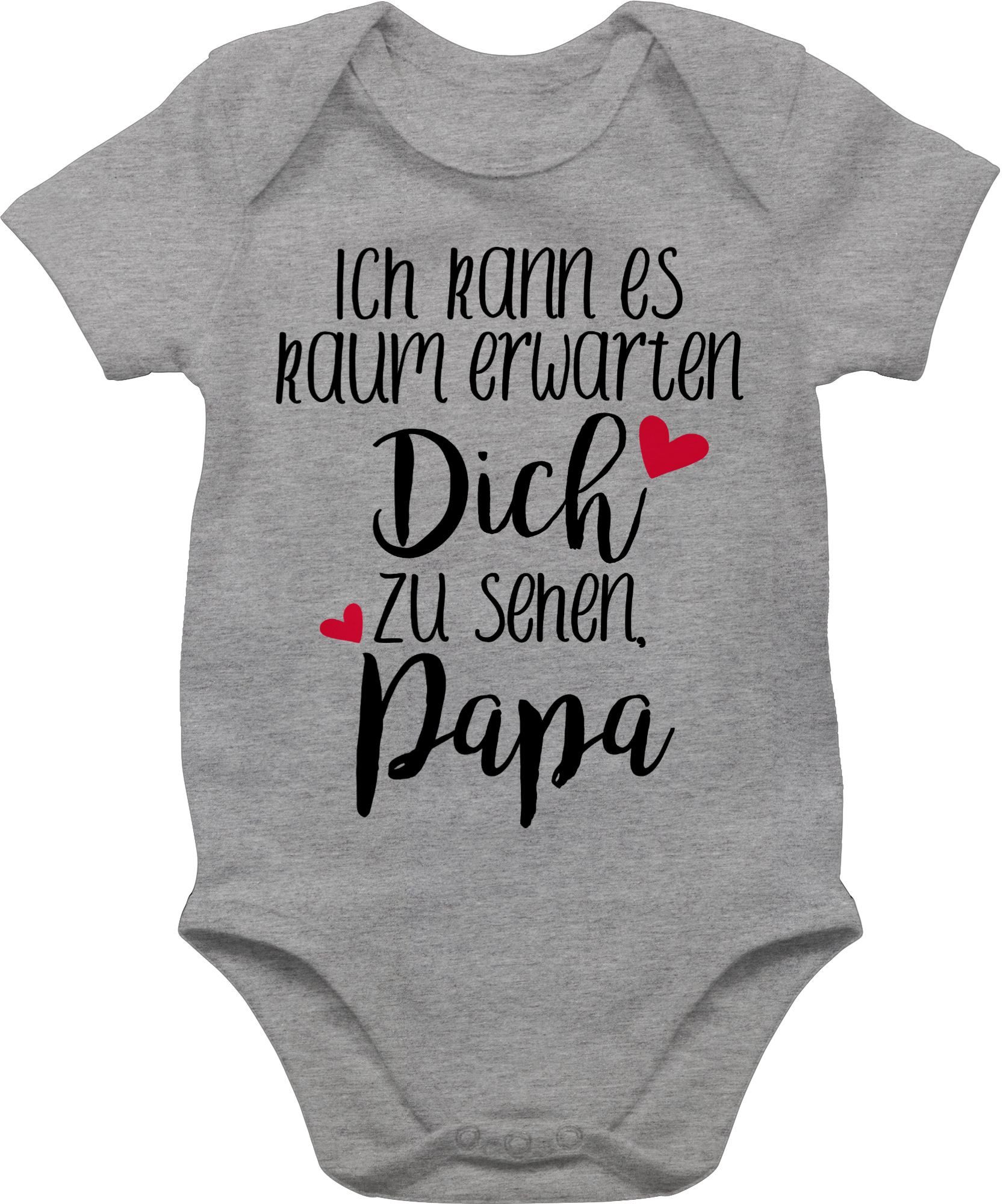 Shirtbody Ich kann es kaum erwarten dich zu sehen, Papa - schwarz