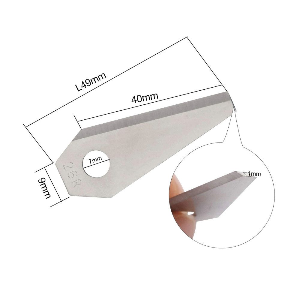 Trade-Shop Mährobotermesser Klingen (12 Stück) passend für Bosch Indego 400, S+ 400, 400 Connect, Farbe: Silber / Material: Edelstahl / beidseitig scharf / Länge: 49mm