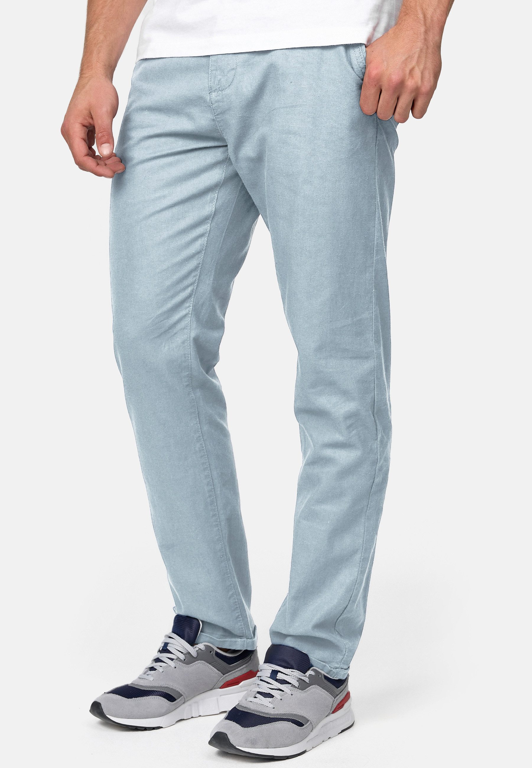 INDICODE Leinenhose Herren Haverfield Sommerhose Leinen Herrenhose mit 4 Taschen – Bild 4 von 5