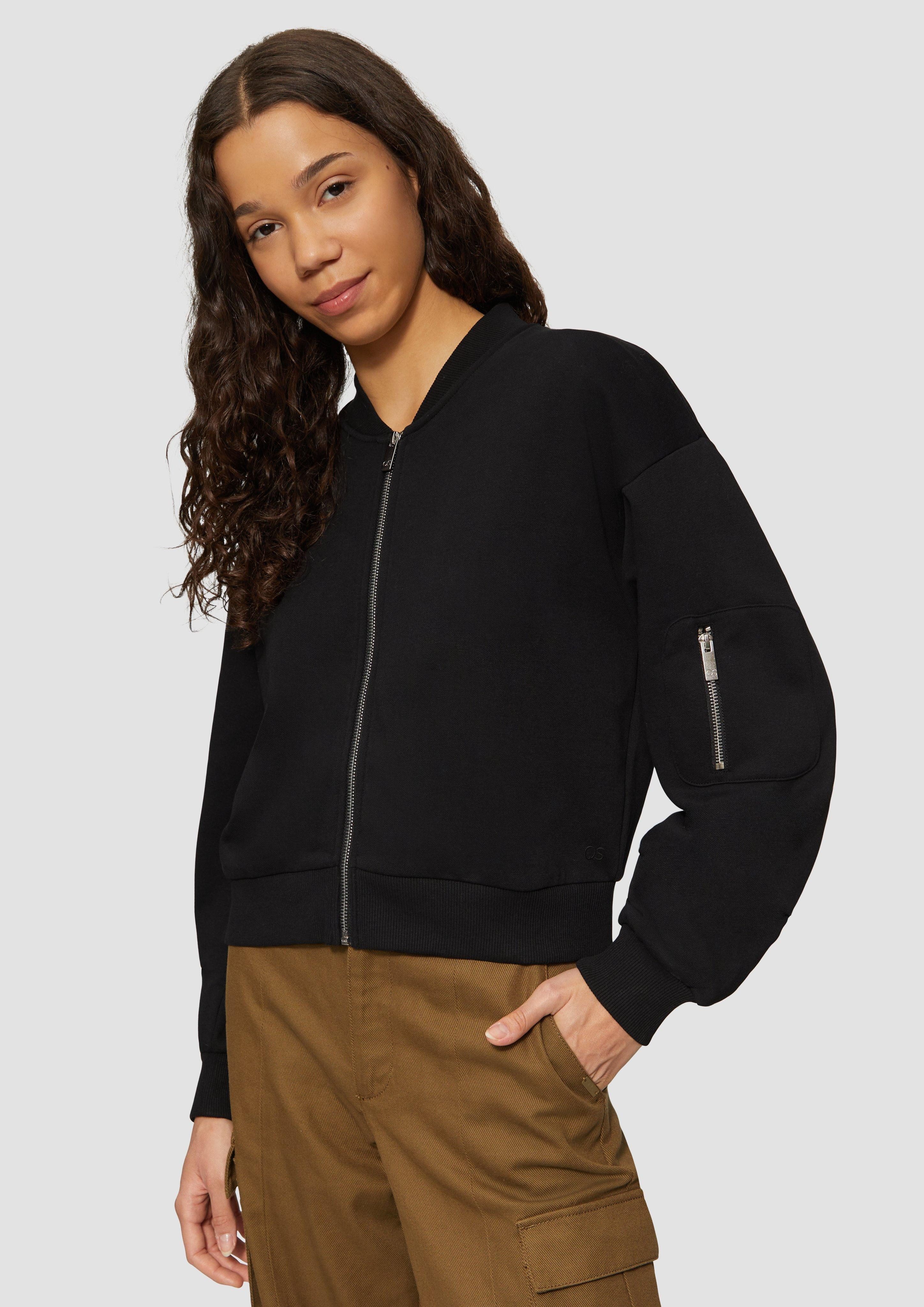QS Sweatshirt Verkürzter Sweat-Blouson günstig online kaufen
