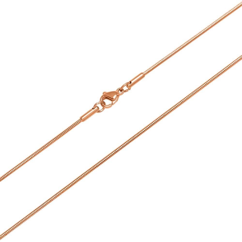 Unique Edelstahlkette Hochwertige Unique Schlangenkette aus Edelstahl rosé vergoldet N5094