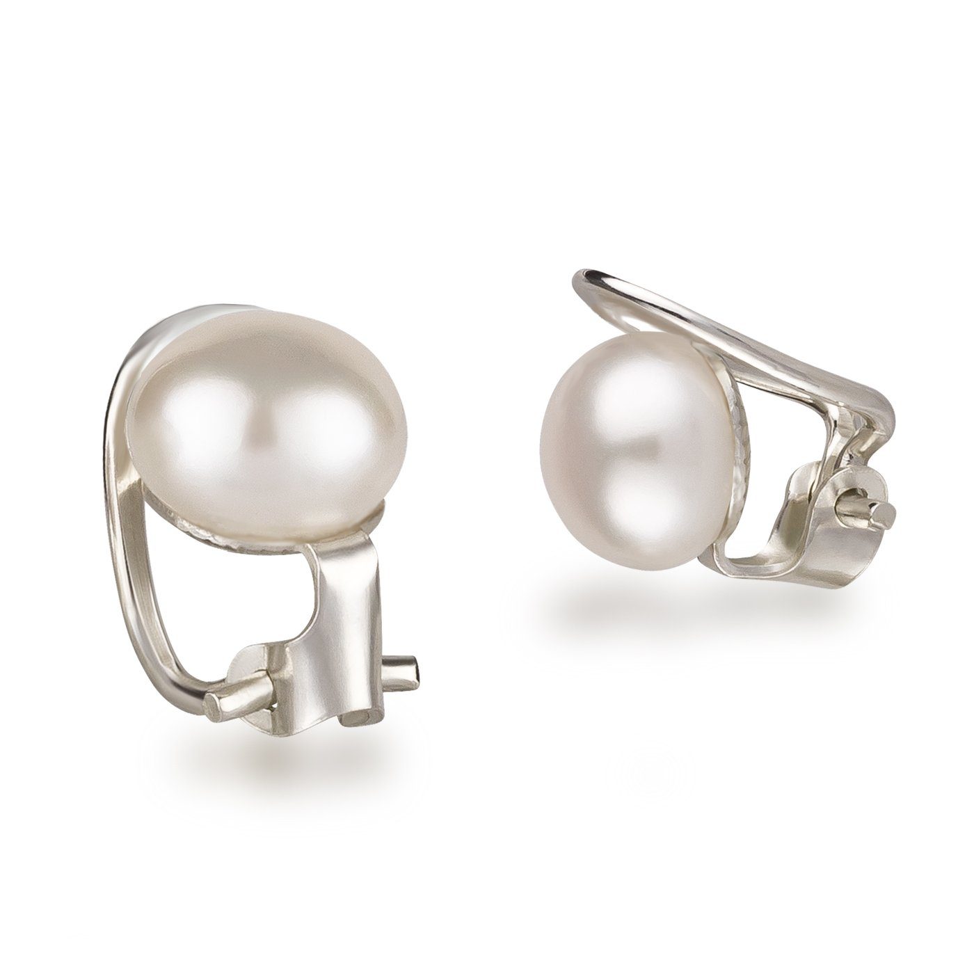 Schöner-SD Paar Ohrclips 925 Silber Clips mit Süßwasser-Zuchtperle Perlenoh günstig online kaufen