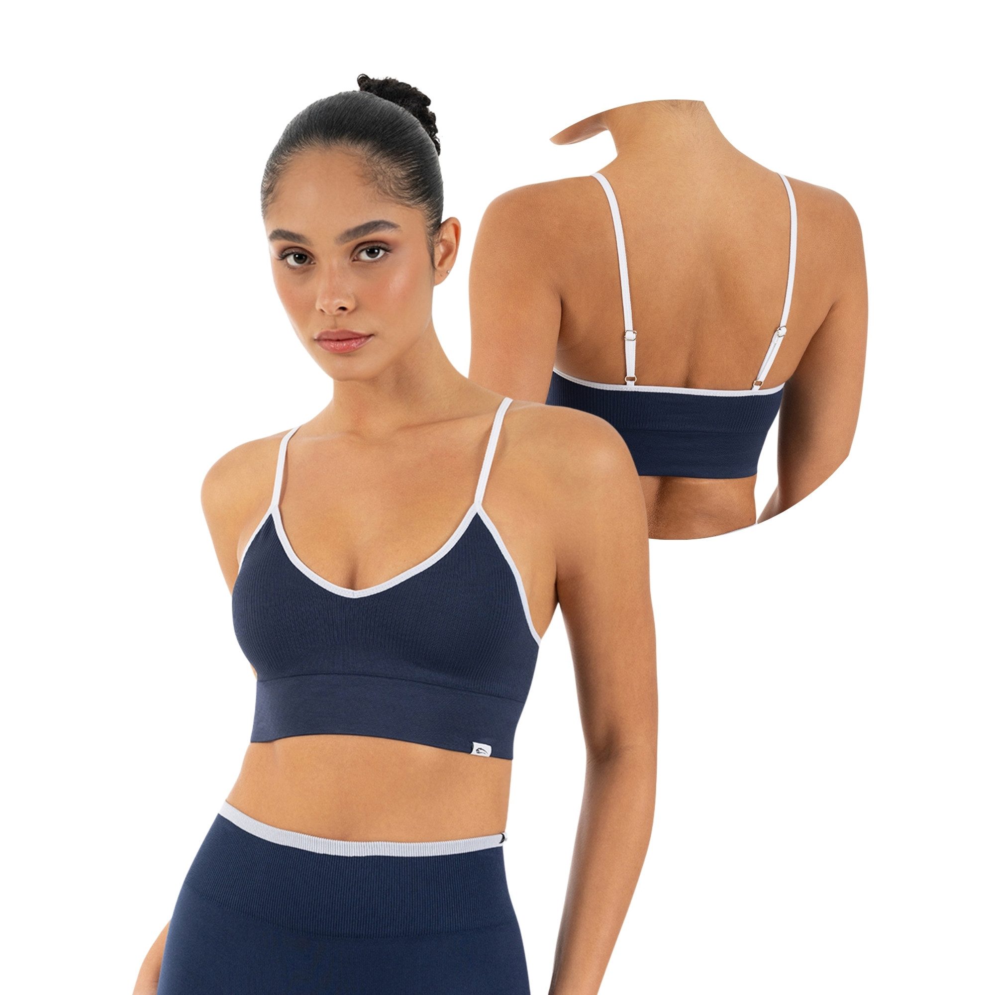 Smilodox Sport-BH Yari, Fitness- BH Damen, Shaped Fit, Bra mit Rippstruktur, Gym Rippstruktur, verstellbare Träger, Shaped Fit, weiches Material