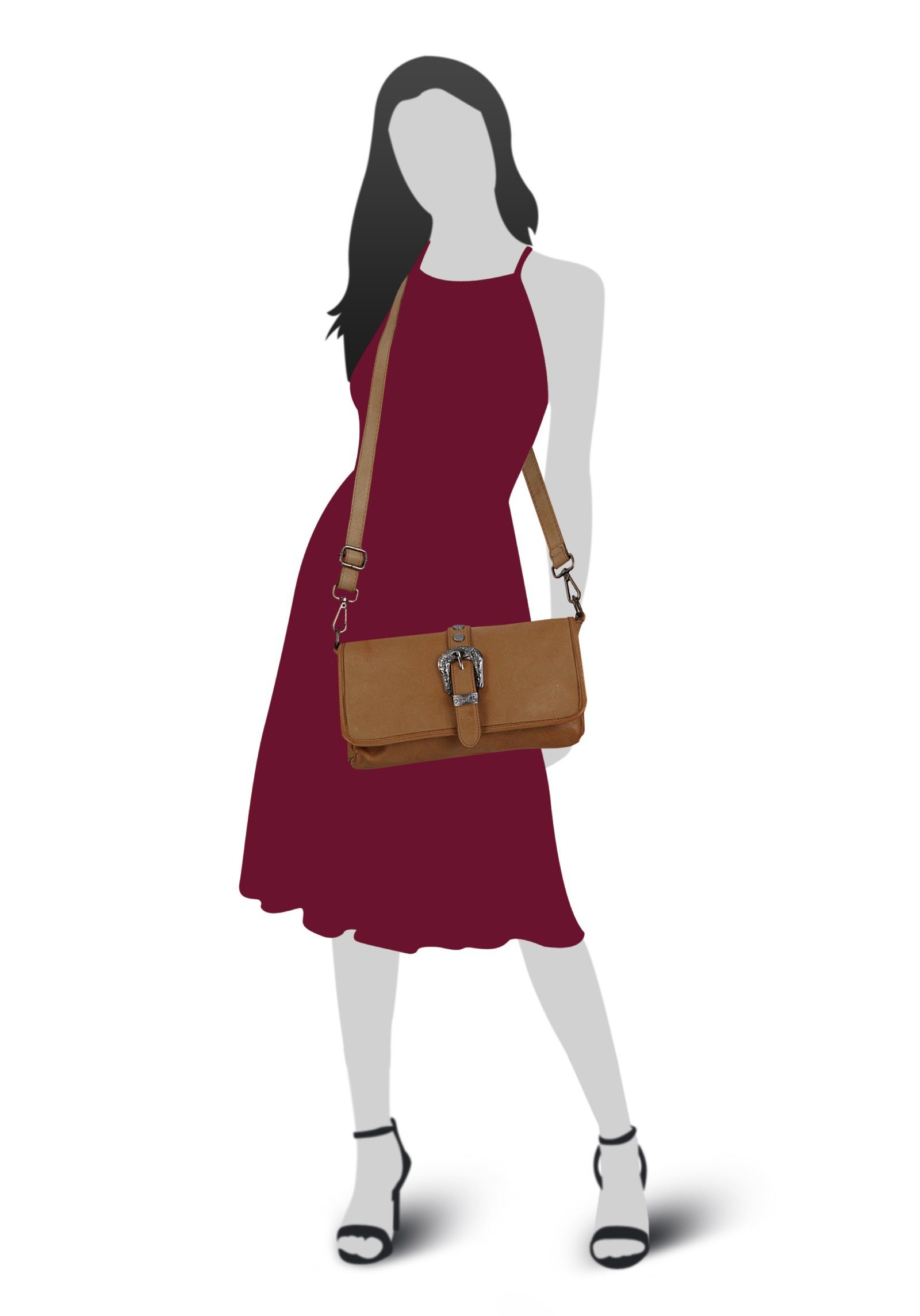 forty° Umhängetasche, echt Leder, Made in Italy