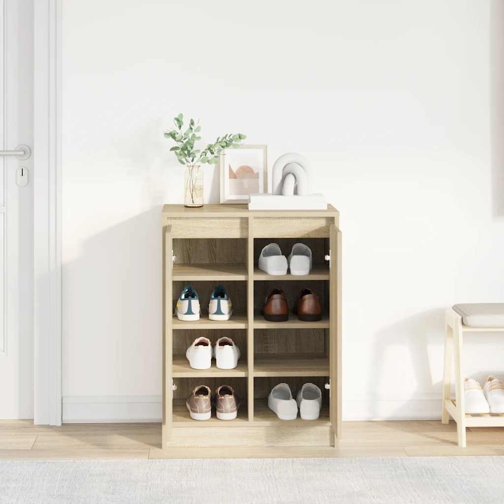 vidaXL Schuhregal Schuhschrank Sonoma-Eiche 57x34x76 cm günstig online kaufen