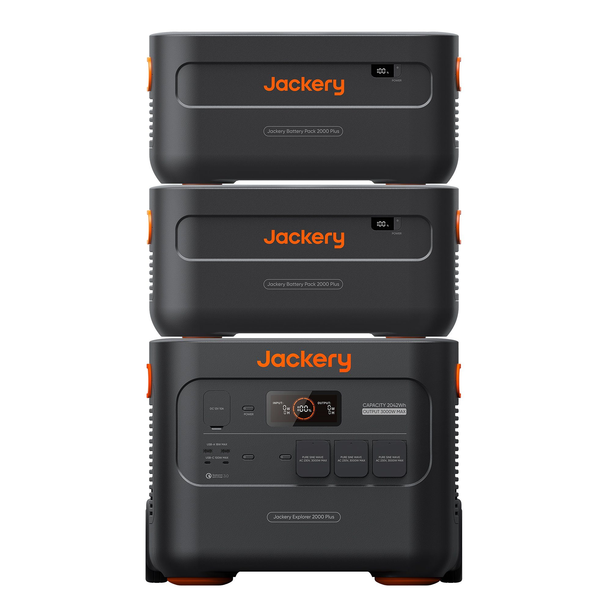 Jackery Stromgenerator Explorer Kit Plus mit Erweiterbarer Explorer 6000, x 2000 2 Akku