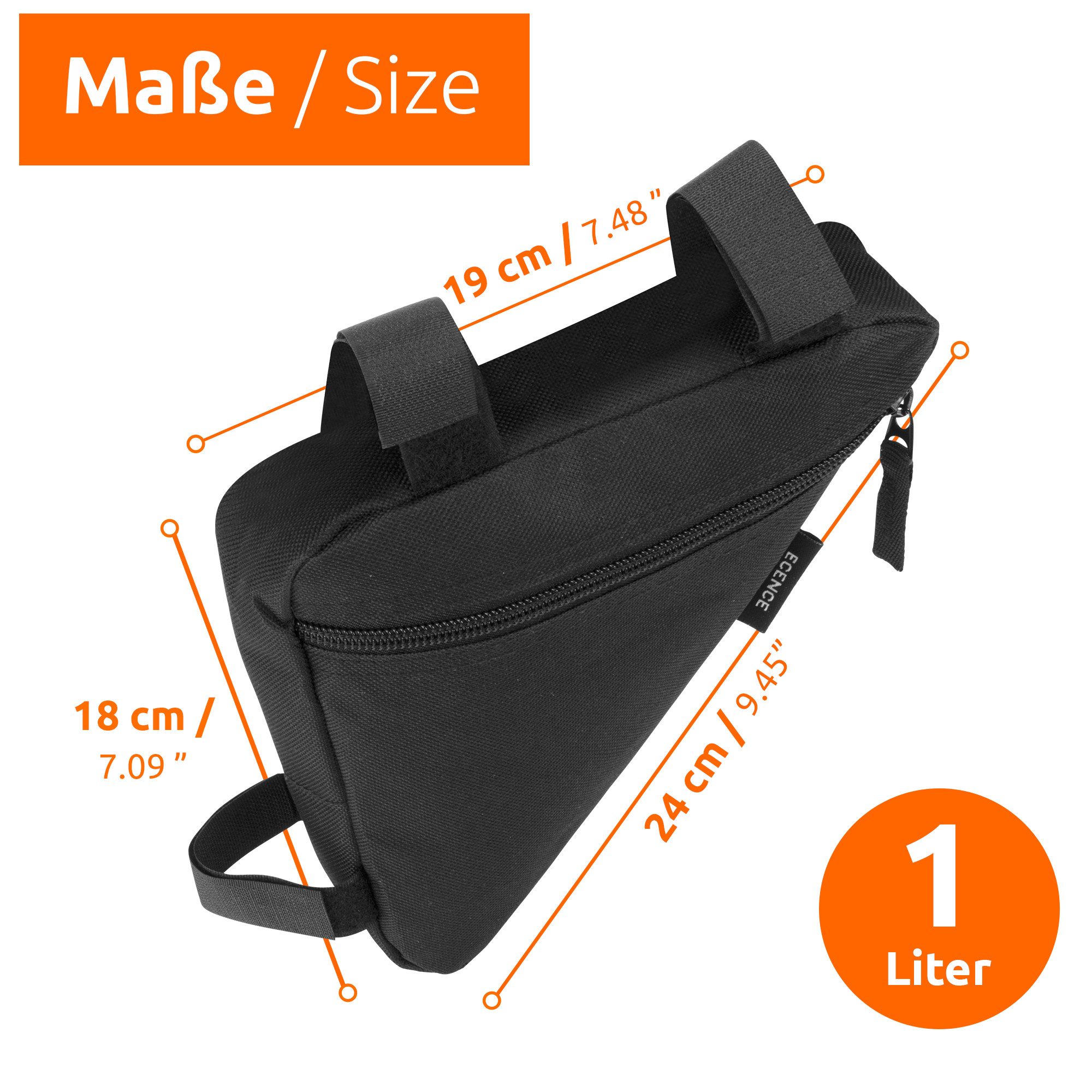 ECENCE Fahrradtasche Rahmentasche Fahrradtasche Dreieck-Tasche Triangle