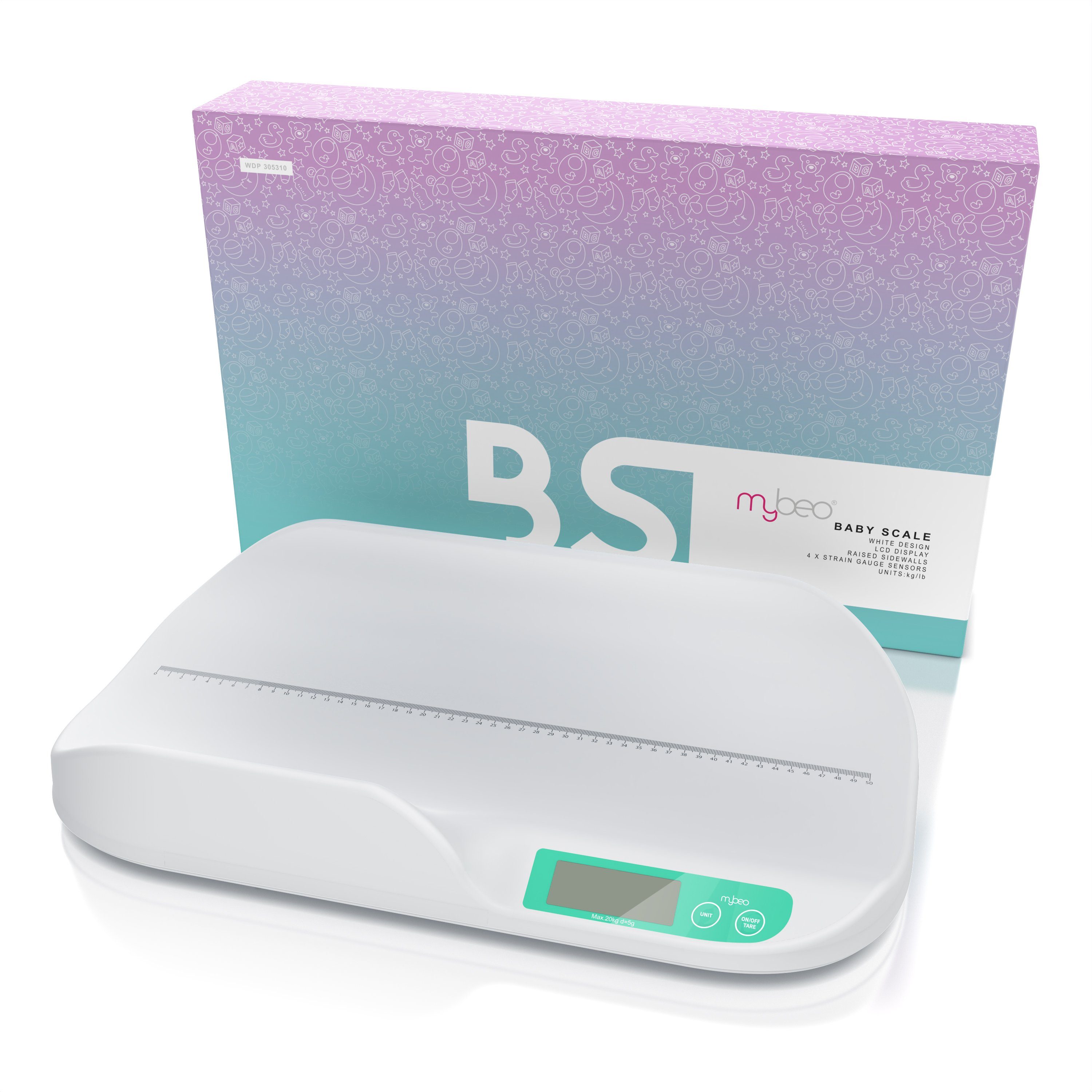 MyBeo Personenwaage Digitale Babywaage mit Display, 20g - 20kg, Säuglingswaage, Tierwaage, 1-tlg., sichere, schnelle Messung für zuhause und Praxis – Bild 5 von 5