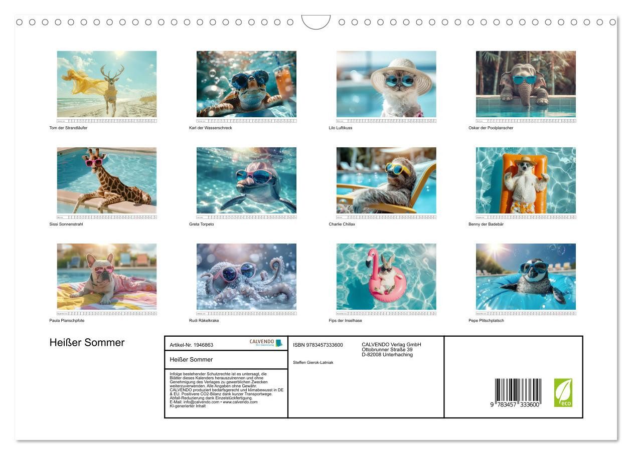 Thumbnail - CALVENDO Wandkalender Heißer Sommer (Wandkalender 2026 DIN A3 quer), CALVENDO Monatskalender