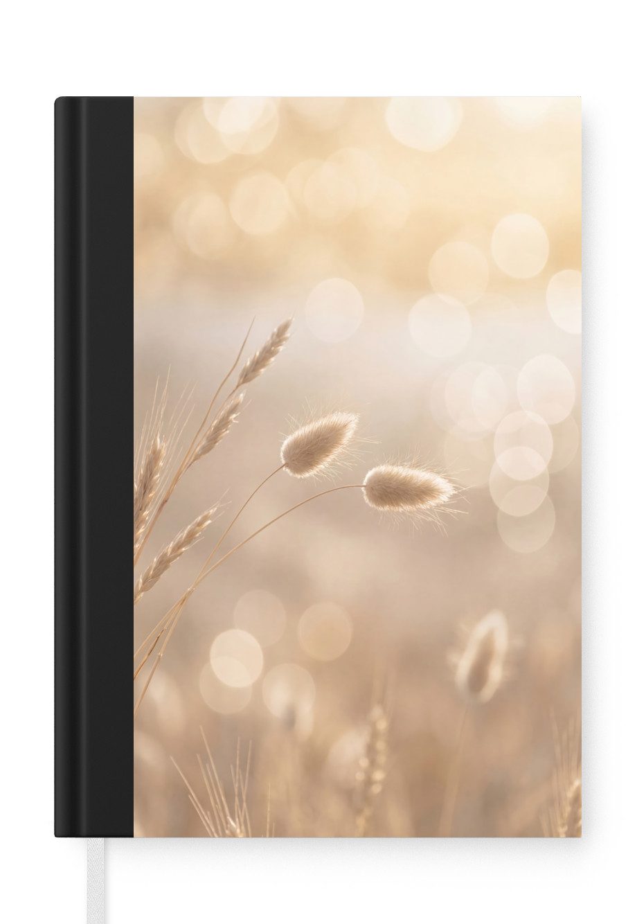 MuchoWow Notizbuch Dunstschwanzgras - Grannenhaare - Sonnenlicht, Notebook, Notizblock a5, Tagebuch, Journal Liniert
