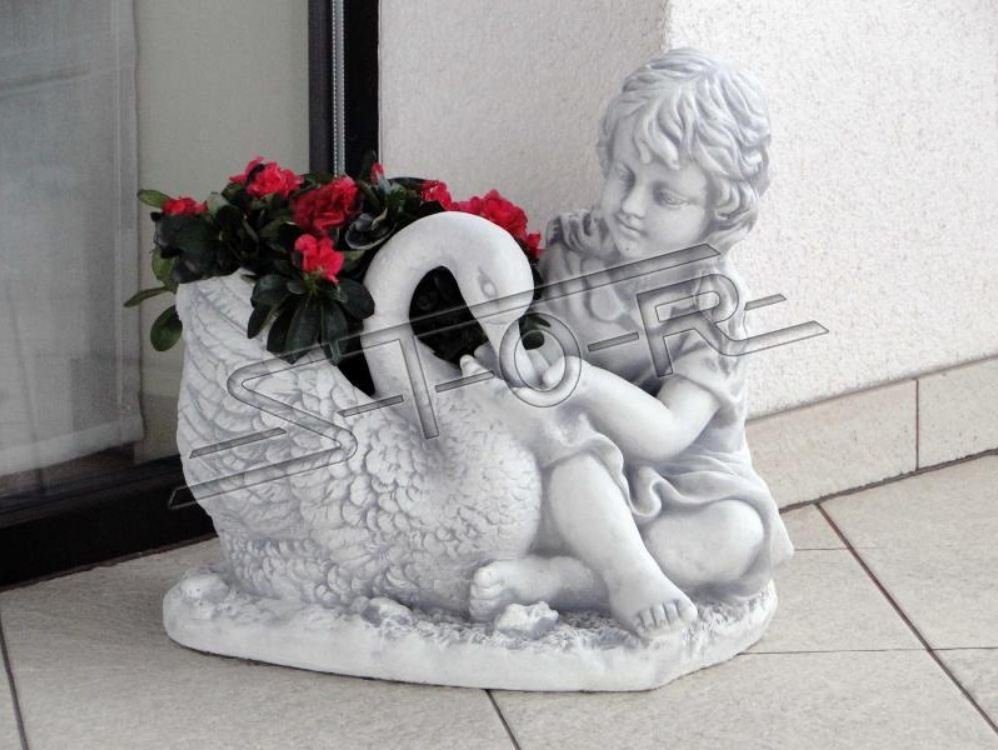 Figur Dekoration Vasen Garten Kübel JVmoebel Pflanz Gefäss Skulptur Blumenkübel