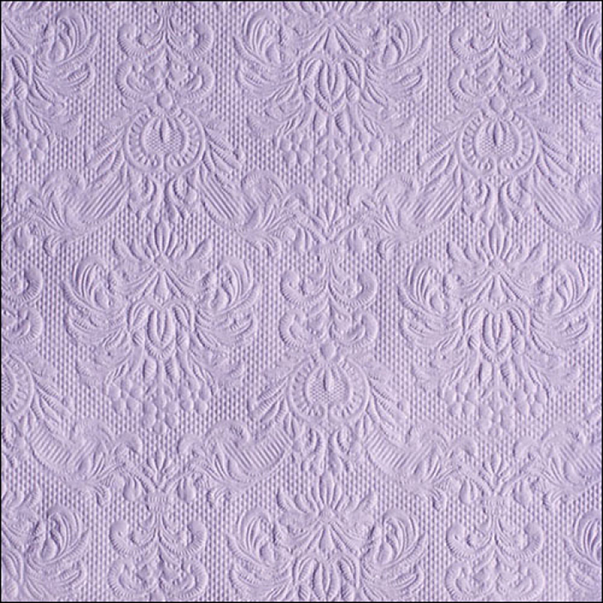 Ambiente Luxury Paper Products Papierserviette, Servietten Papier 33x33cm Elegance geprägt 15 Stück Helllila