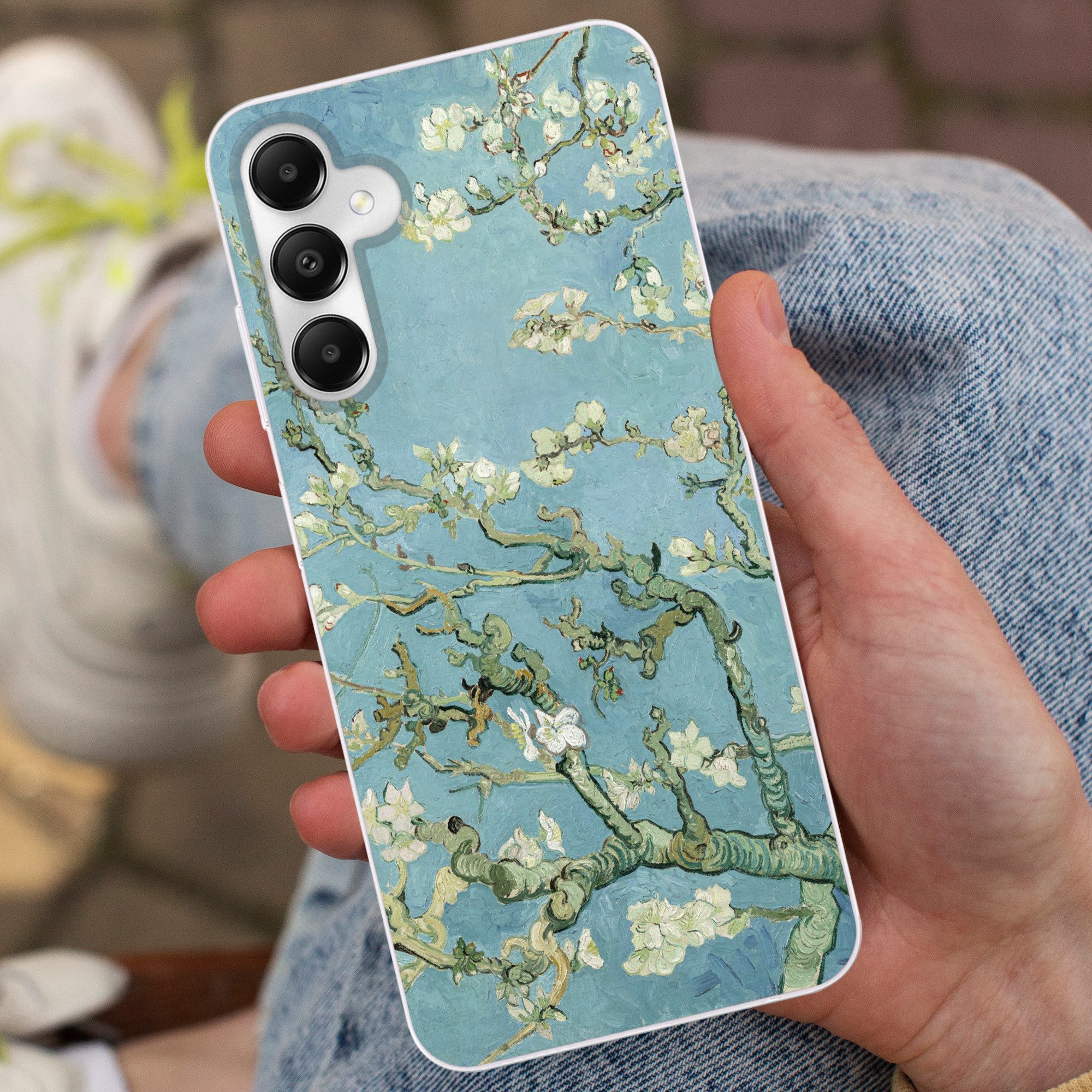 MuchoWow Handyhülle für Samsung Galaxy A05s Mandelblüte - Van Gogh - Kunst, Smartphone-Bumper, Print, Handy Schutzhülle Dünn