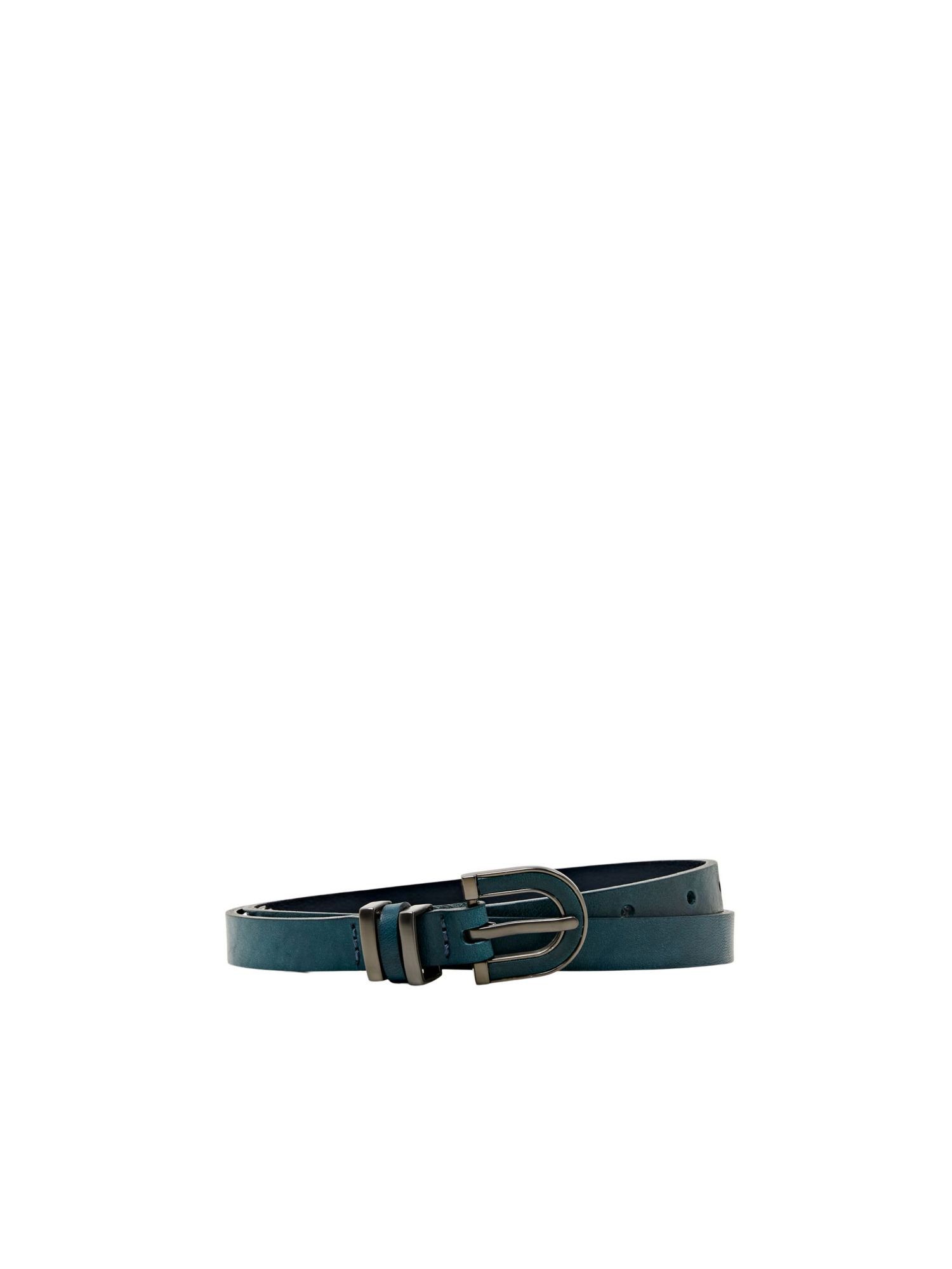 Mode-Design Esprit Ledergürtel Schmaler BLUE Ledergürtel PETROL