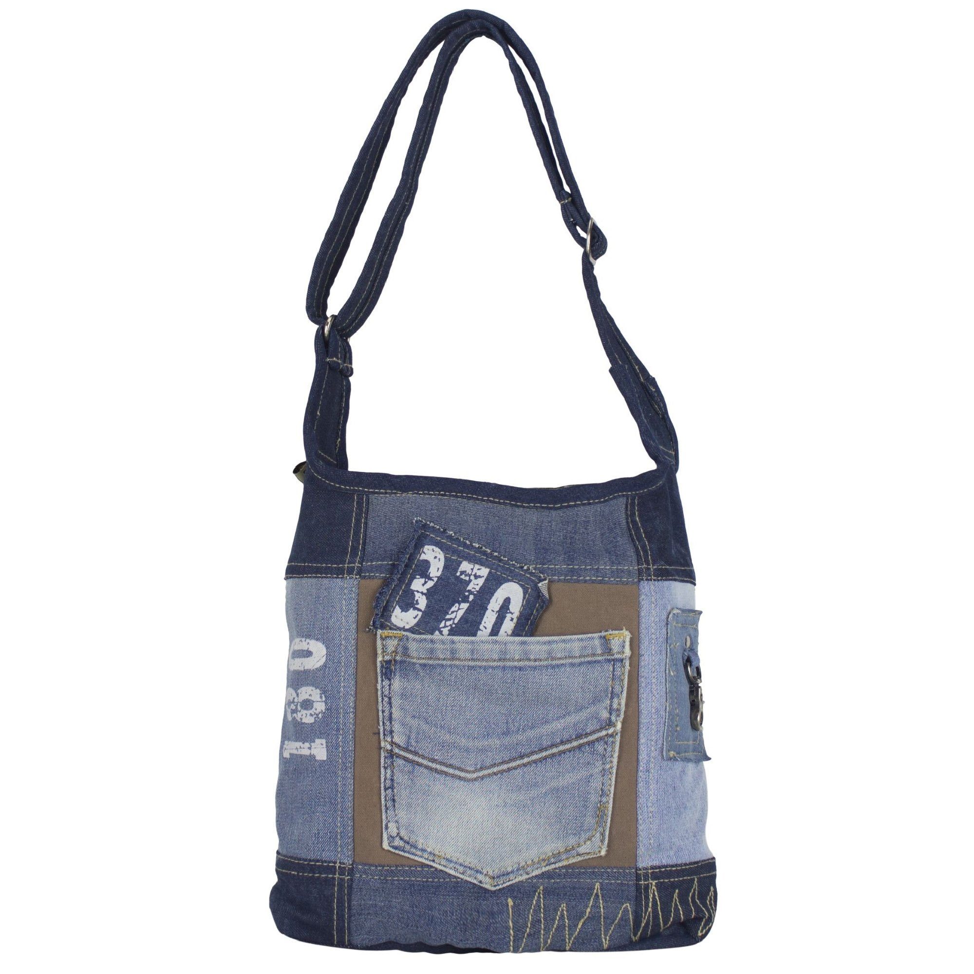 Sunsa Umhängetasche Umhängetasche Hobo Tasche Umhängetasche aus Jeans Schul günstig online kaufen