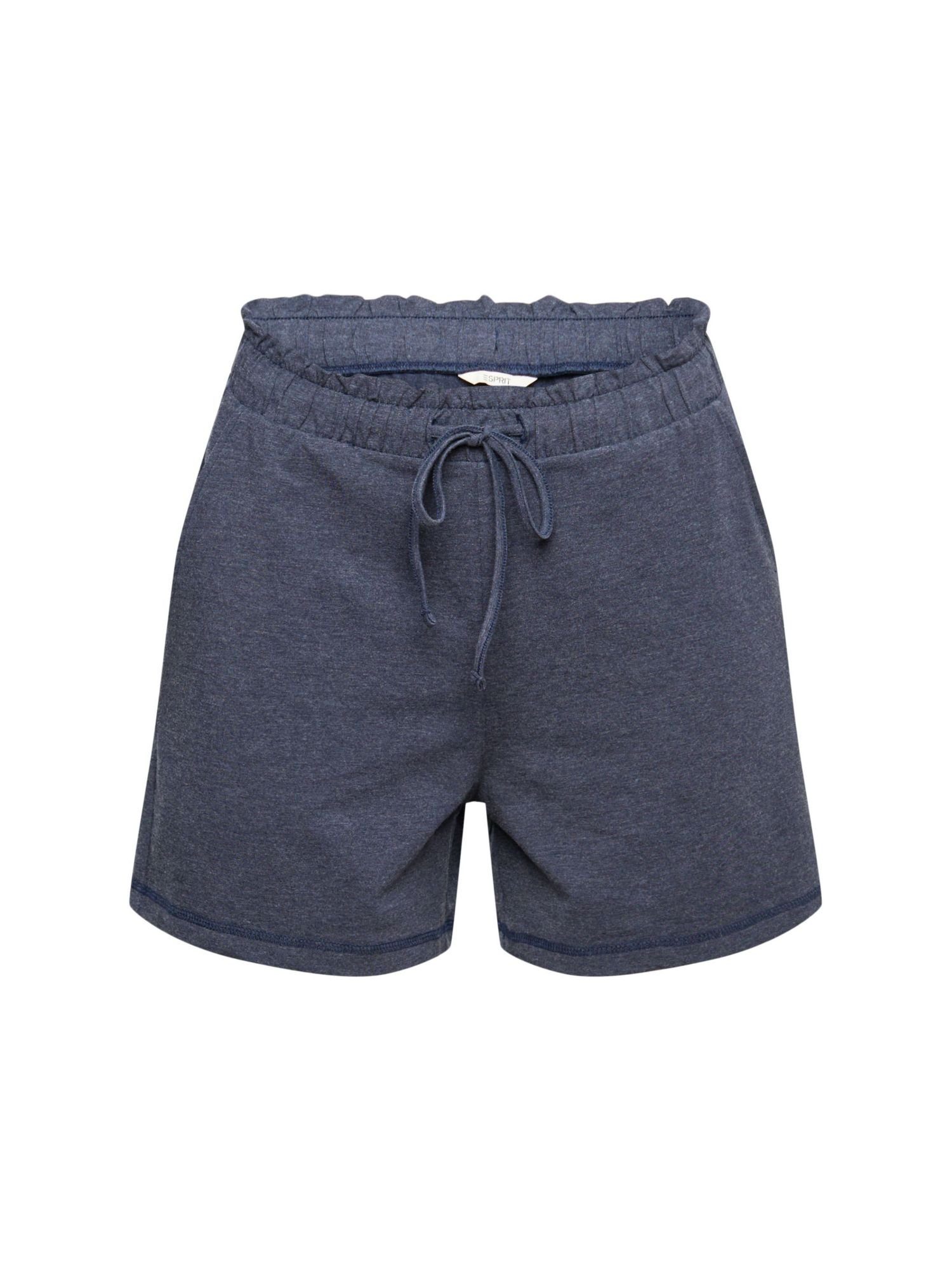 Esprit Schlafhose Jersey-Shorts mit elastischem Bund NAVY