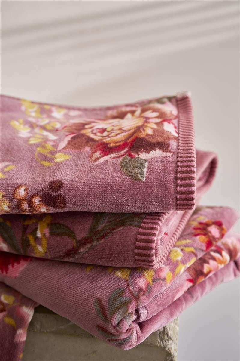 PiP Studio Gästehandtuch Secret Garden Gästehandtuch mauve 30x50cm (1 Stück), 100% Baumwolle (278602)