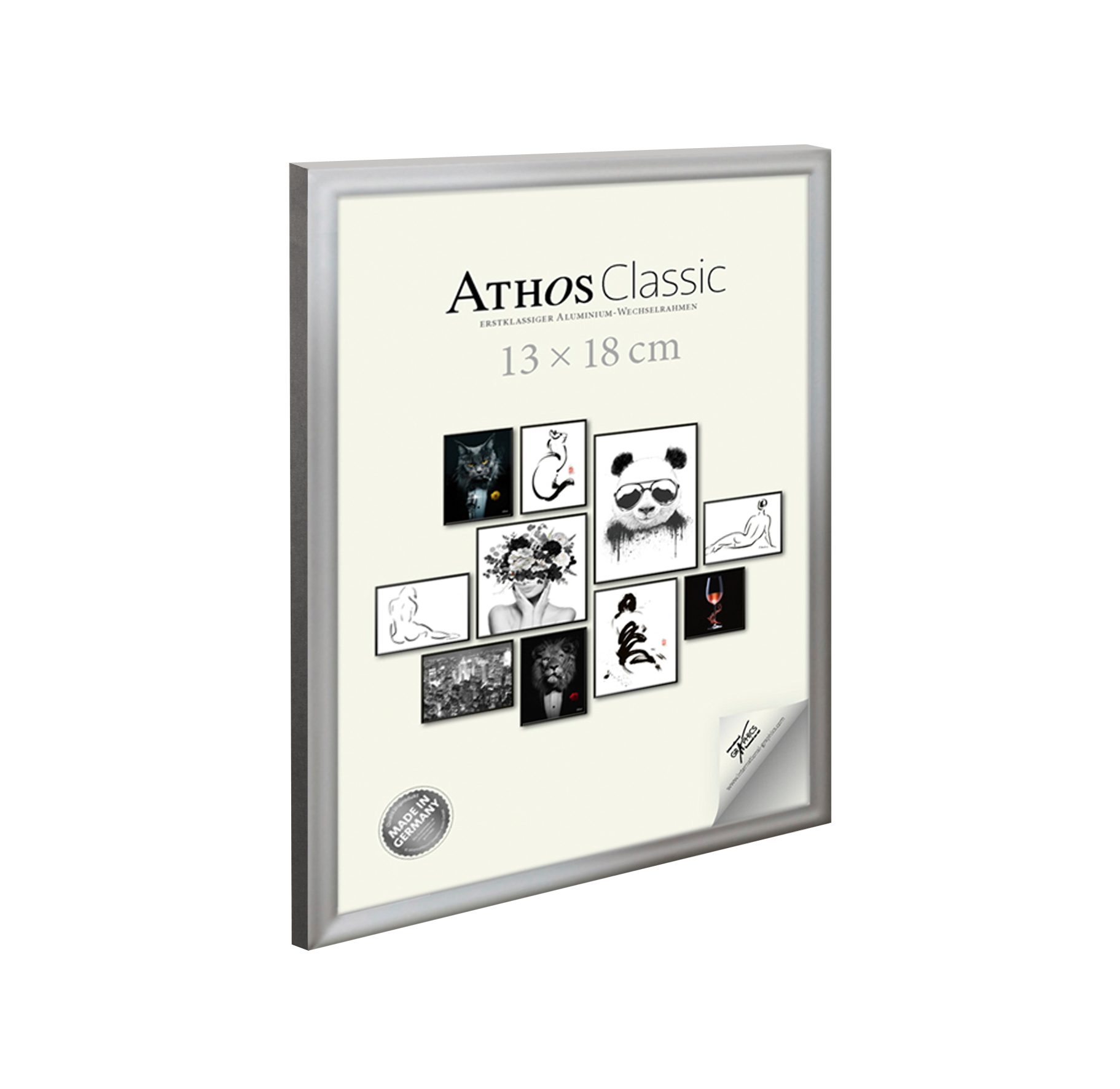 International Graphics 2020 GmbH Bilderrahmen Athos Classic+, Aluminium, Made in Germany, Wechselrahmen, Fotorahmen