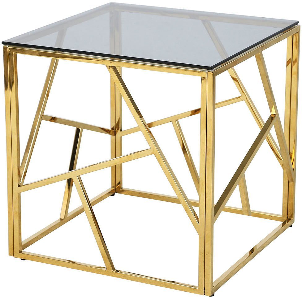 SalesFever Beistelltisch "Design-Beistelltisch fürs Wohnzimmer" Gestell gef günstig online kaufen