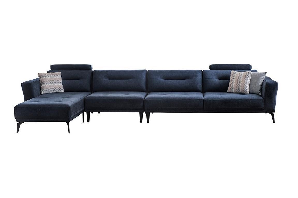 Xlmoebel Ecksofa Hochwertiges Ecksofa für das Wohnzimmer in Dunkelblau mit modernem, Hergestellt in Europa