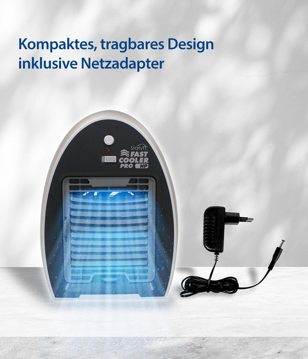 Genius Tischventilator Fast Cooler Pro HP Set 2-tlg., Luftkühler mit Wasserkühlung, angenehme, kühlende Luftströmung