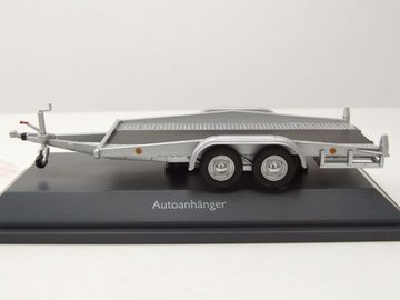 Schuco Modellauto Autoanhänger Anhänger 2-Achsen grau Modellauto 1:43 Schuco, Maßstab 1:43