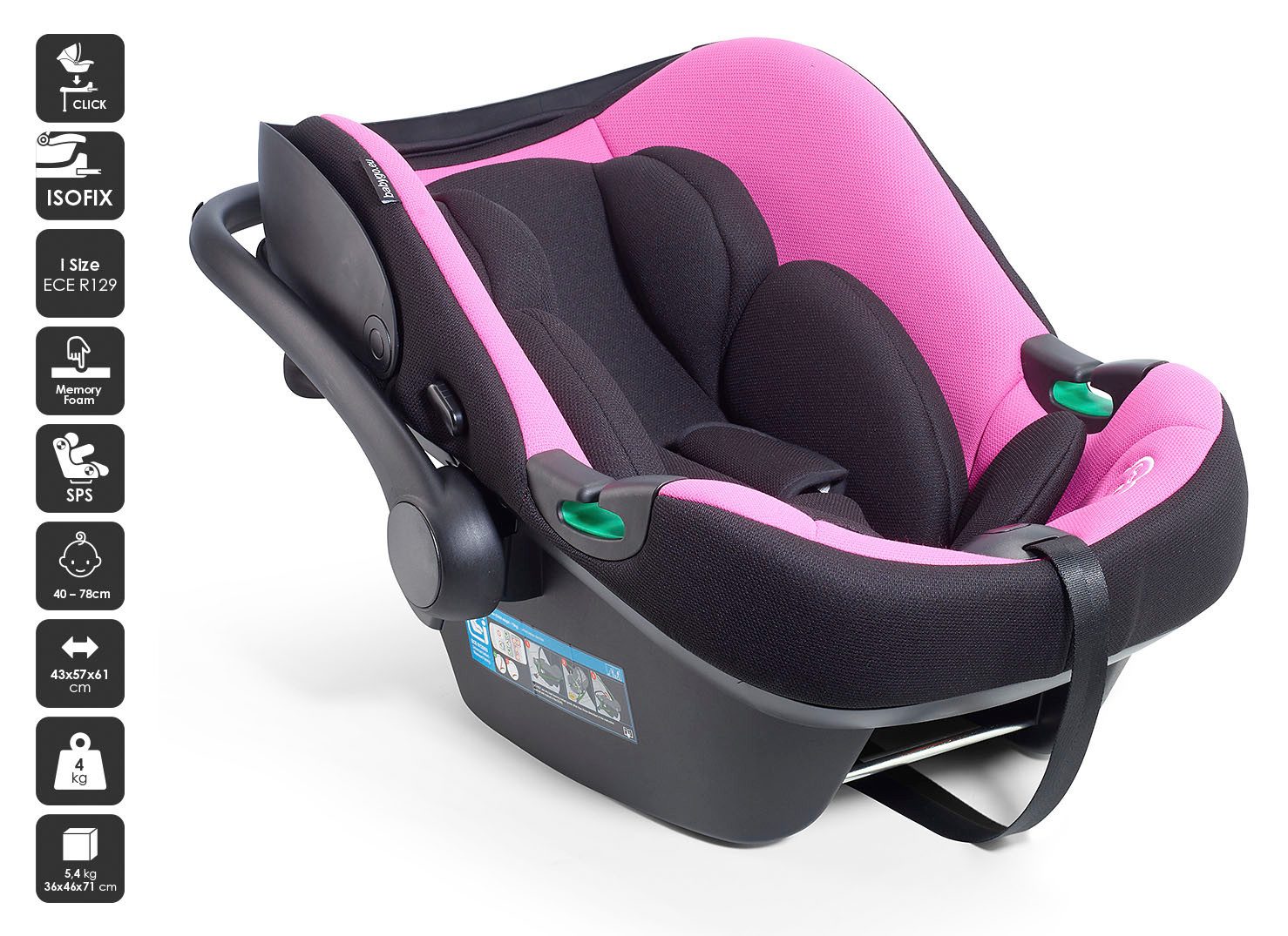 BabyGo Babyschale Travel XP Isize, ab: 40 cm, bis: 87 cm