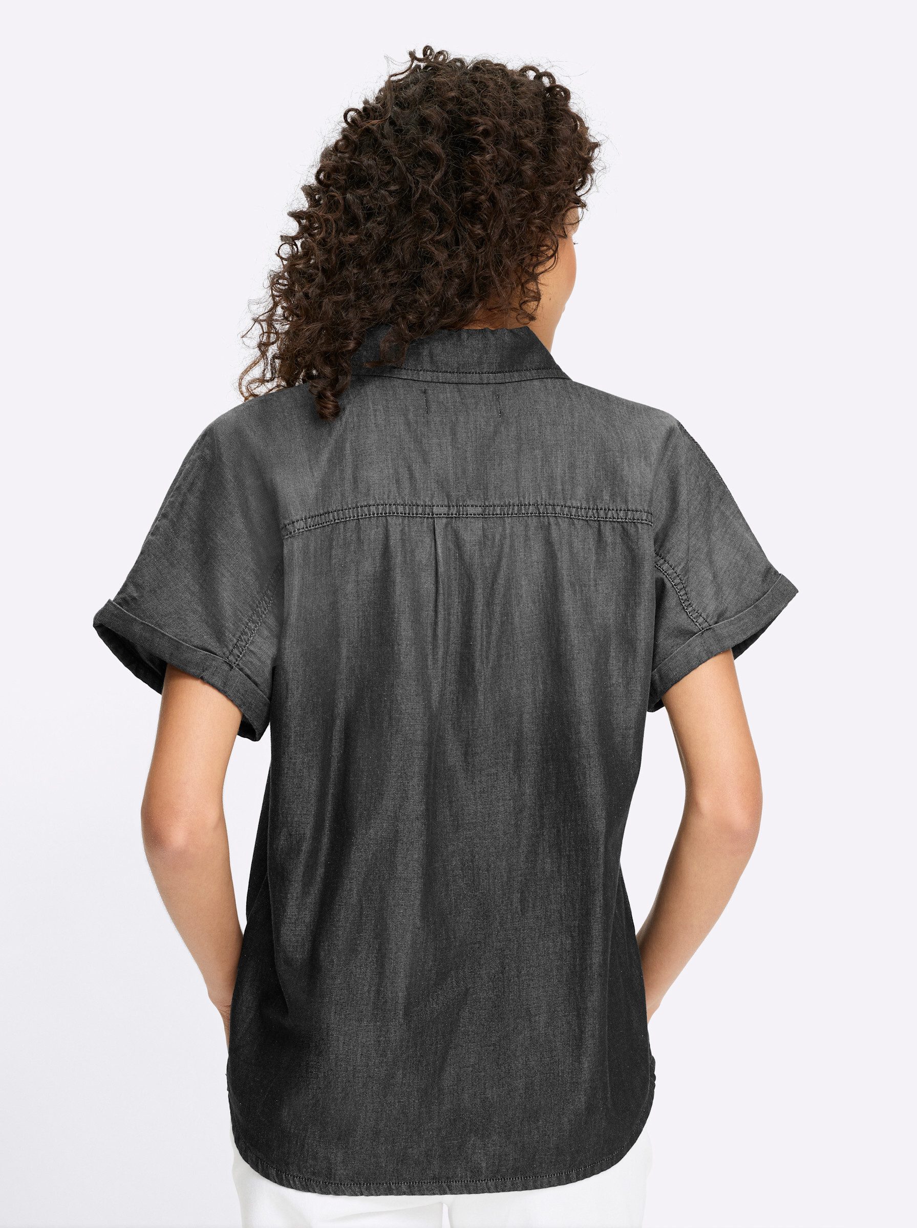 heine Klassische Bluse Jeansbluse Kurzarm günstig online kaufen
