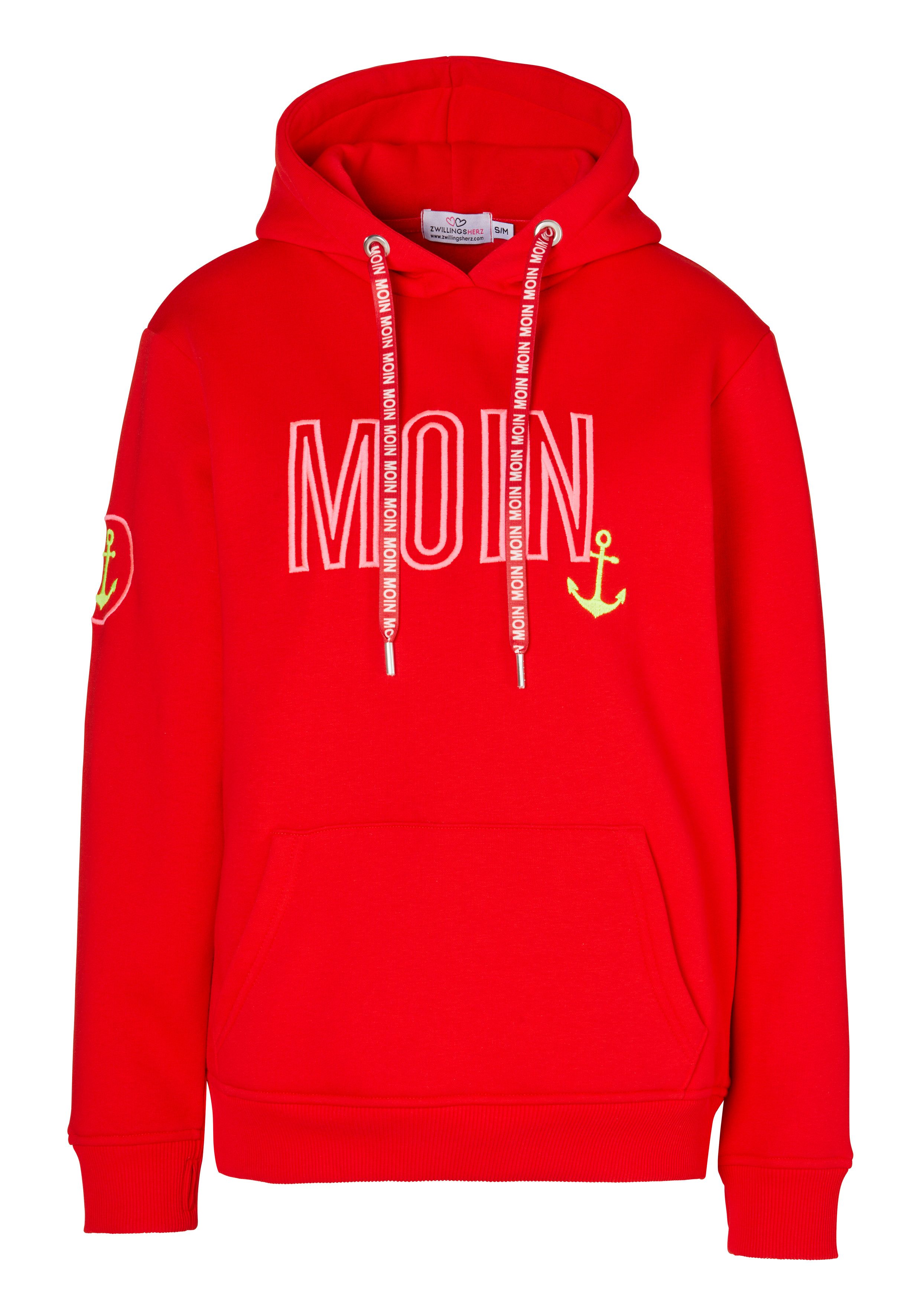 Zwillingsherz Hoodie Limited Edition Langarm, Kapuze, Anker Motiv, exklusiv bei Otto – Bild 2 von 5
