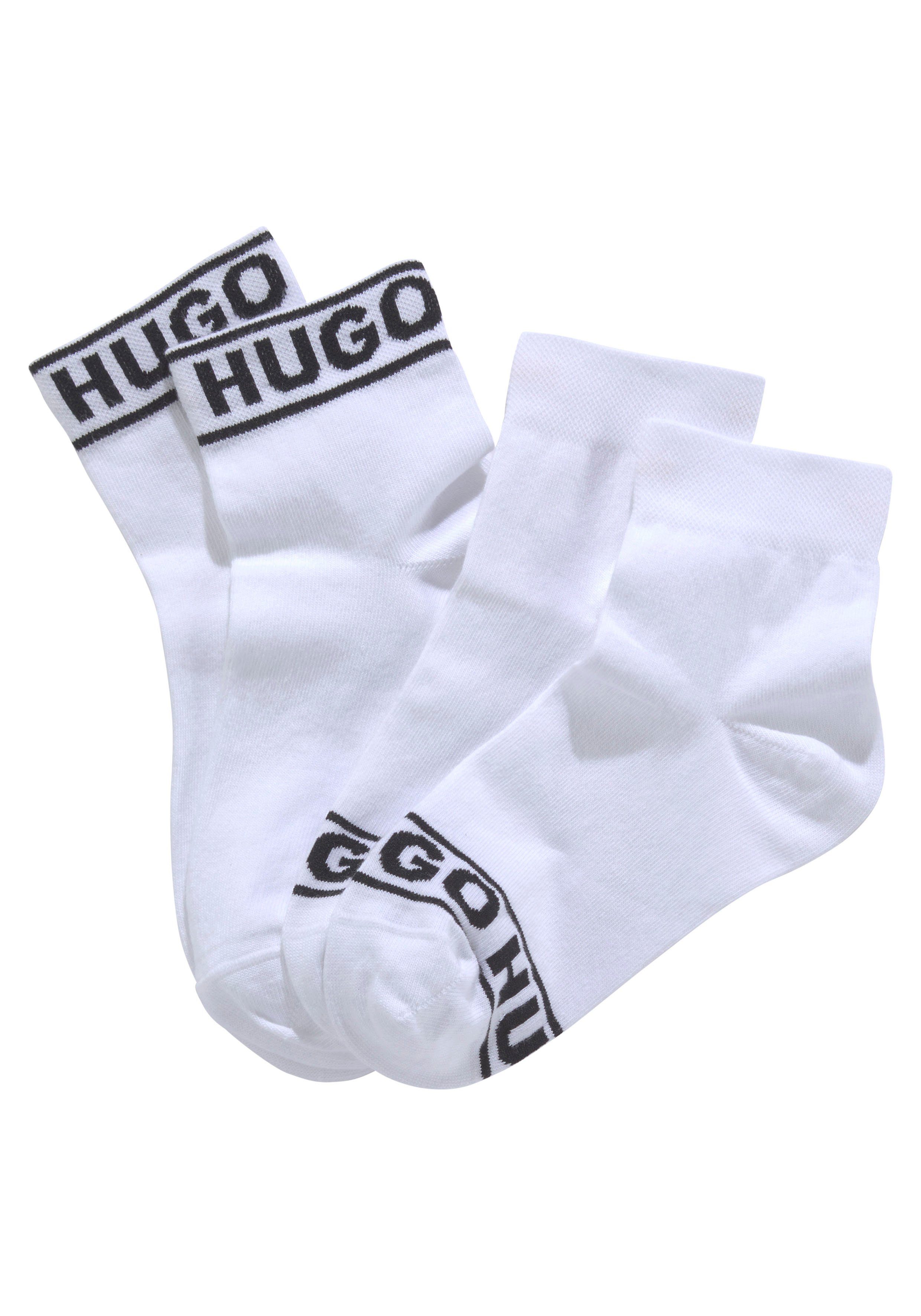 HUGO Freizeitsocken 2-Paar) LOGO mit Logobund (Set, White CC W 2P SH