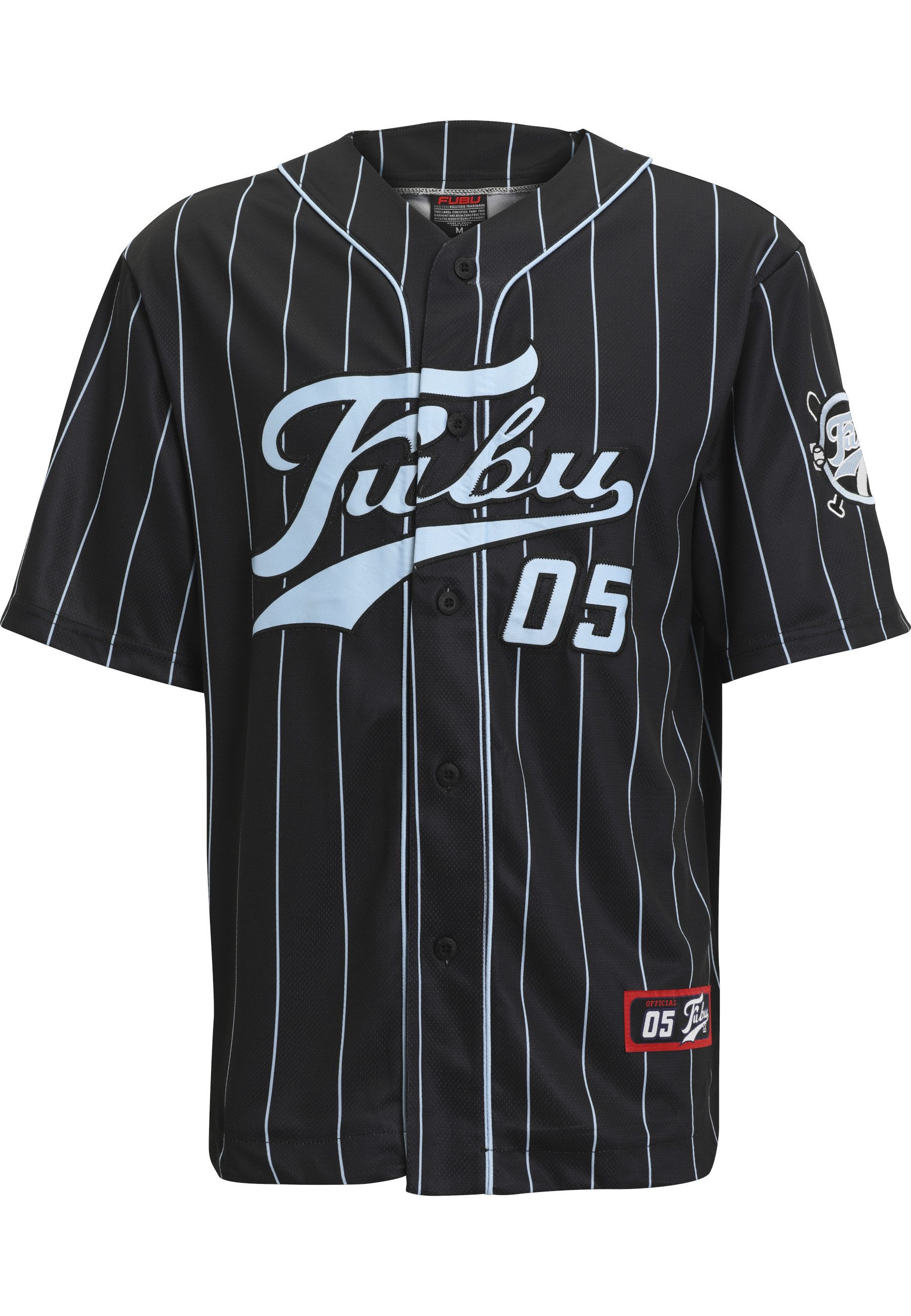 Fubu Langarmhemd Fubu Herren FM232-003-1 FUBU Varsity Pinstripe Baseball Jersey (1-tlg)