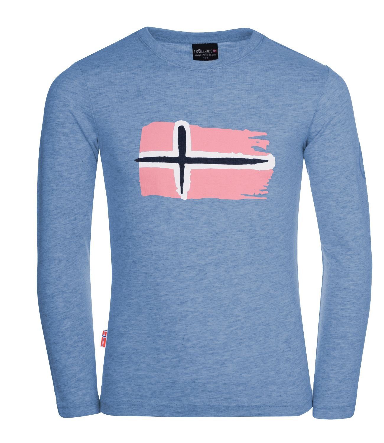 Longsleeve TROLLKIDS Staub-Blau Oslo