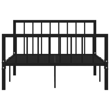 furnicato Bett Bettgestell Schwarz Metall 120x200 cm