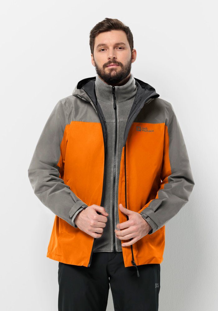 3-in-1-Funktionsjacke TAUBENBERG blood-orange Jack M 3IN1 JKT (2 teilig) Wolfskin