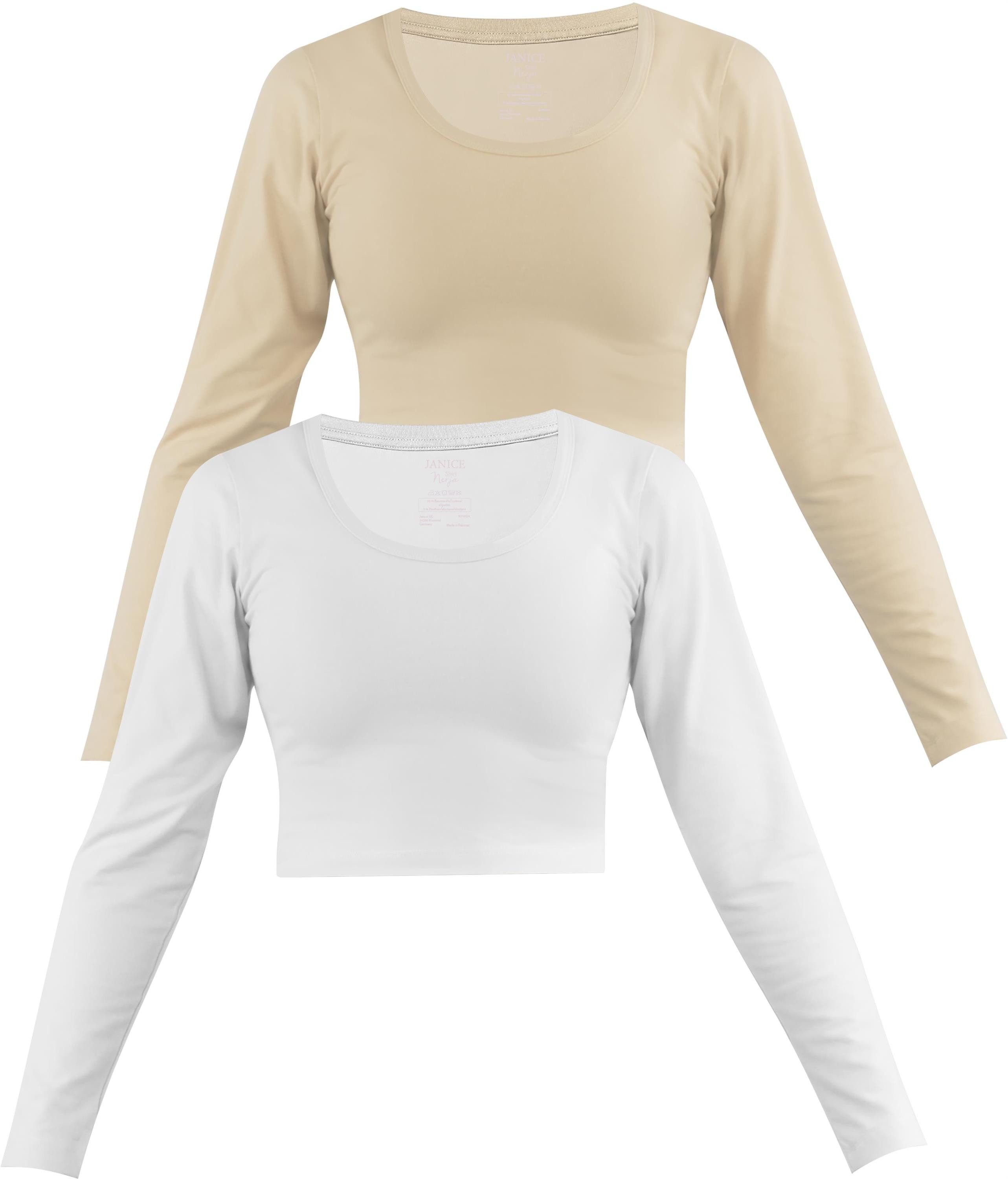 Janice Langarmshirt 2 x Damen crop günstig online kaufen