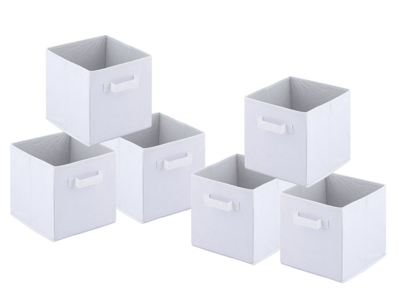 Aufbewahrungsbox Aufbewahrungsboxen faltbar Faltbox 26x26x26 cm 6er Pack Aufbewahrungs