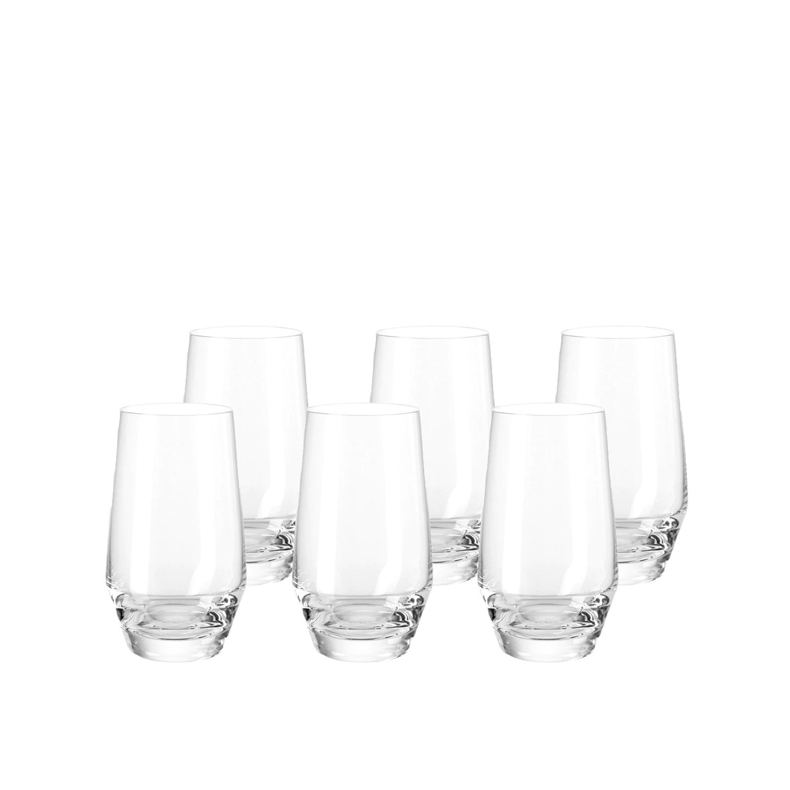 LEONARDO Longdrinkglas Trinkglas 6er-Set 365 ml PUCCINI, 6-tlg., Glas, Wasserglas Saftglas