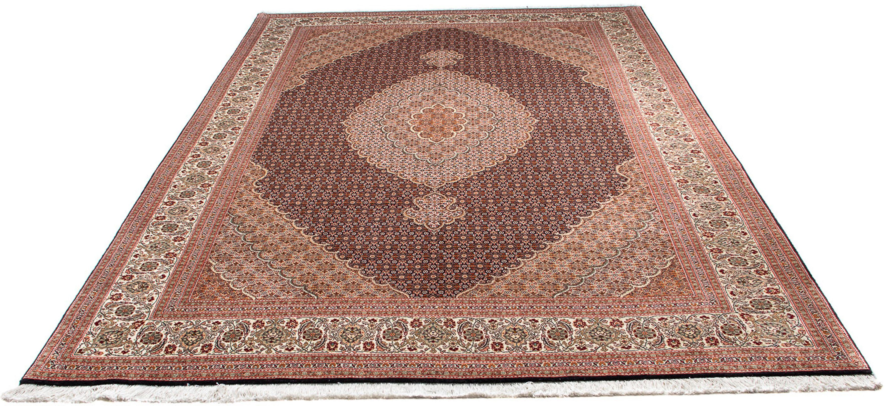 Orientteppich Perser - Täbriz - 288 x 200 cm - hellbraun, morgenland, rechteckig, Höhe: 10 mm, Wohnzimmer, Handgeknüpft, Einzelstück mit Zertifikat