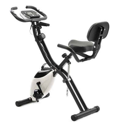 PHOEBE CAT Heimtrainer (magnetische faltbares Fitnessfahrrad), 3-in-1 X-bike mit Expanderbänder, 10 Widerstandsstufen, Max 120 kg