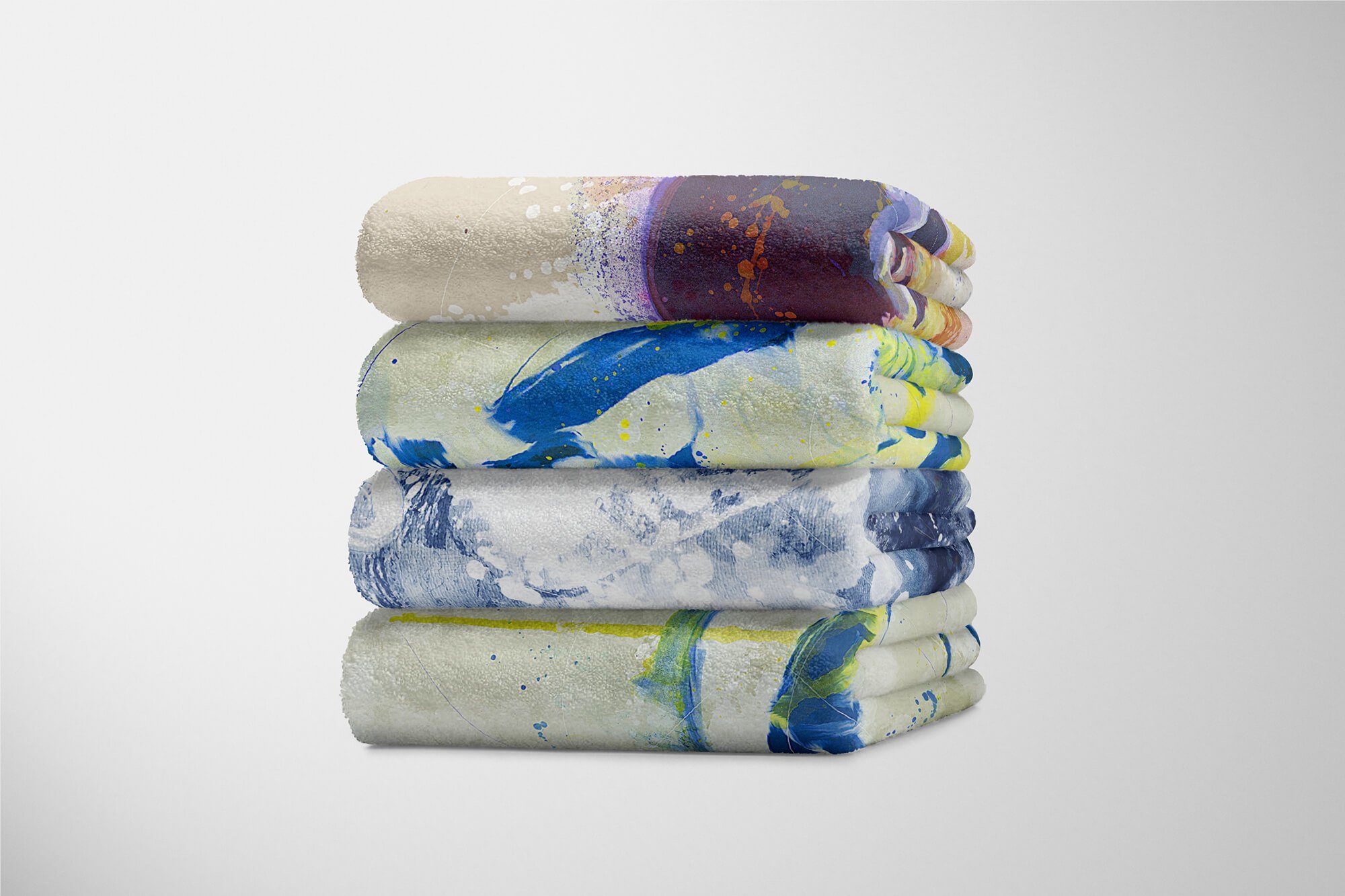 Sinus Art Ice SplashArt Baumwolle-Polyester-Mix Bear Kunstvoll Handtuch Handtücher II, Strandhandtuch Tier (1-St), Handtuch Kuscheldecke Saunatuch Serie