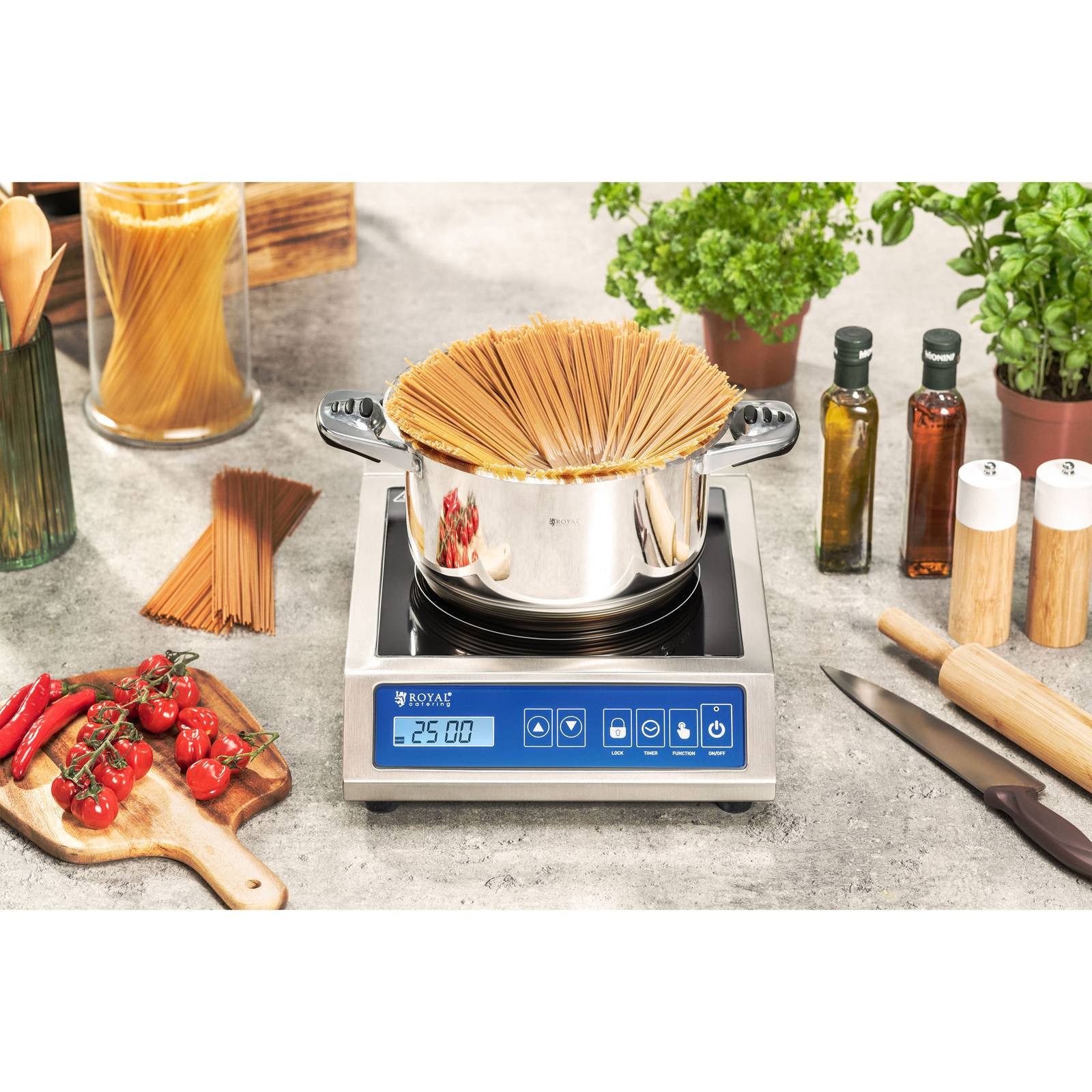 Royal Catering Induktions-Kochfeld RCIK-3500GP, Induktionsplatte Induktionskochplatte Induktionskocher Touchdisplay 60 – Bild 3 von 4