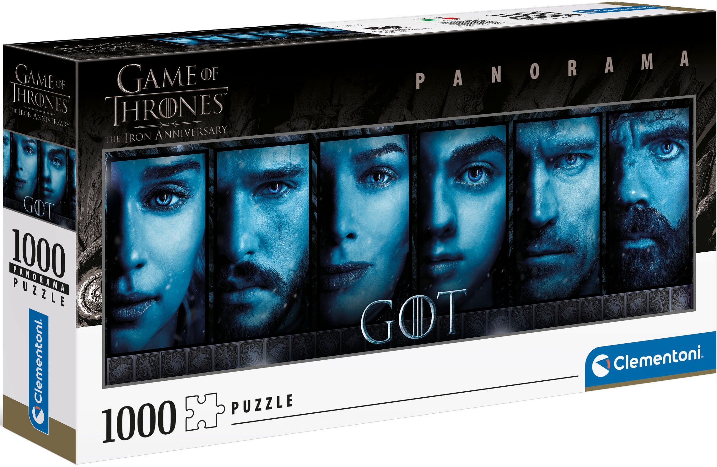 Clementoni® Puzzle Panorama, Game of Thrones - The Iron Anniversary, 1000 Puzzleteile, Made in Europe