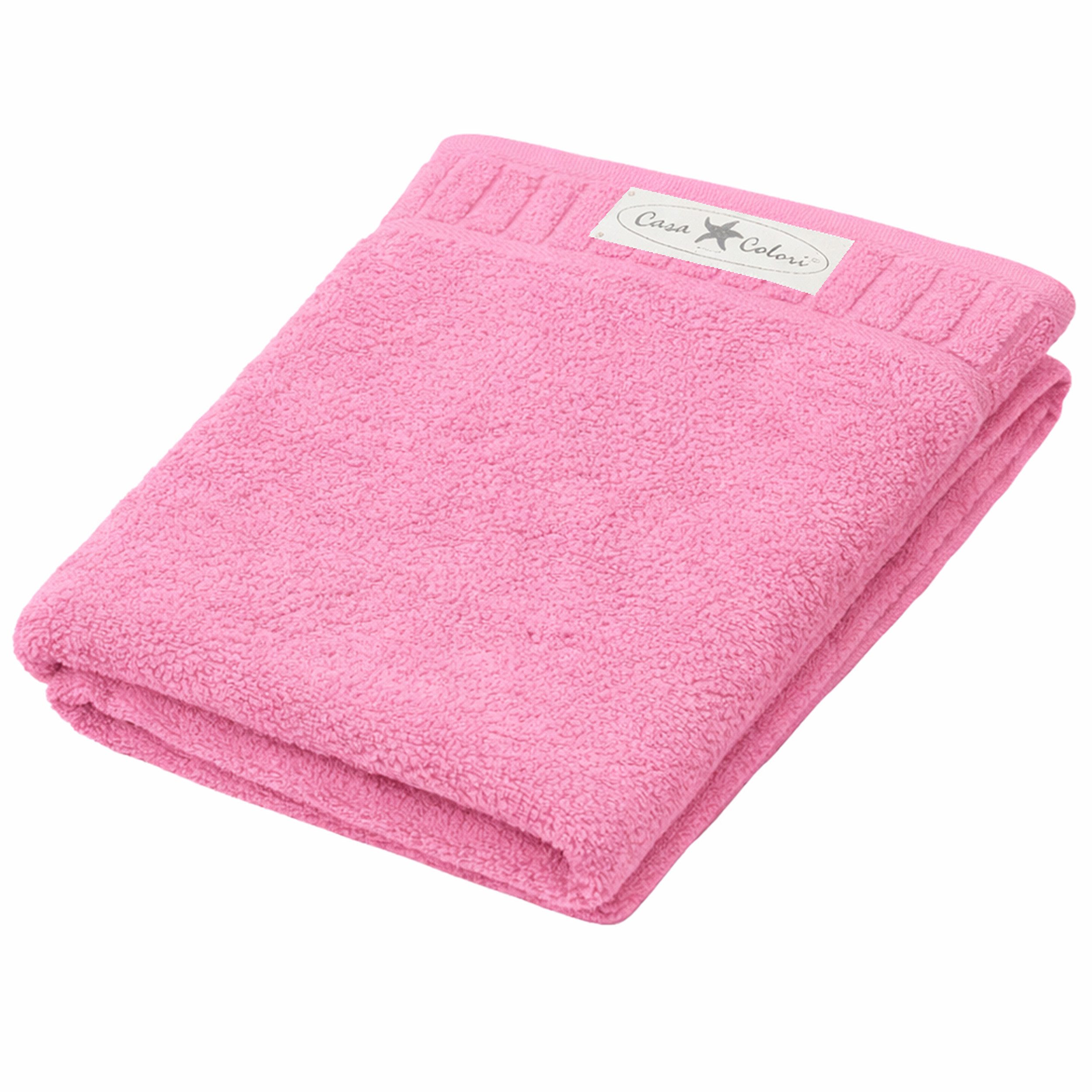 Casa Colori Duschtuch Uni, Frottier (1-St), Hohe Farbbrillanz, Einfache Pfl günstig online kaufen