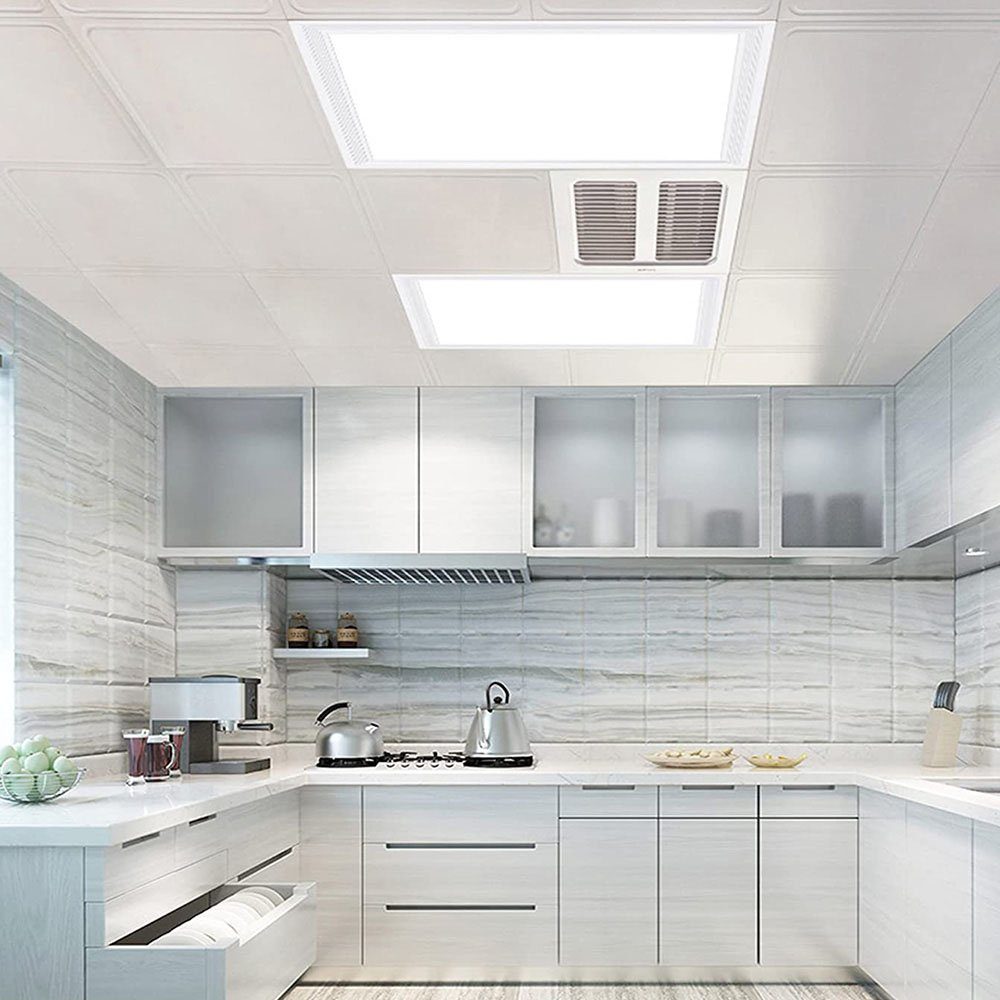 MUPOO Deckenleuchte LED Panel Deckenleuchte 30x30cm ultra flach Quadrat  Deckenlampe, Deckenstrahler 25W ersetzt 100W Glühbirne, Ideal für  Schlafzimmer Küche Wohnzimmer