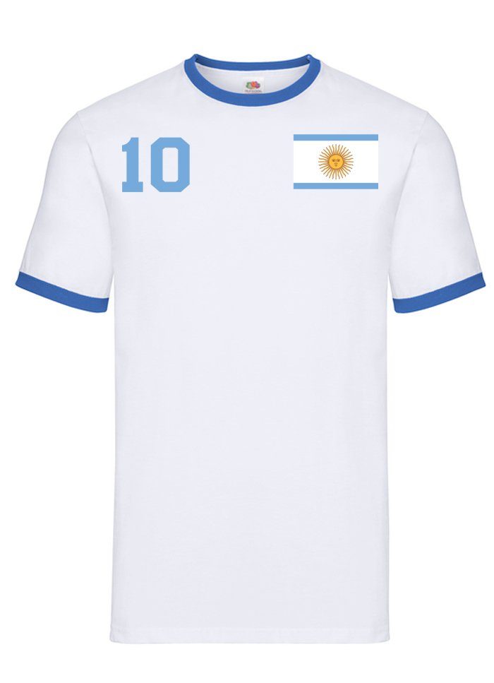 Blondie & Brownie Fußball Sport Argentinien T-Shirt Weltmeister Trikot Herren Football Handball